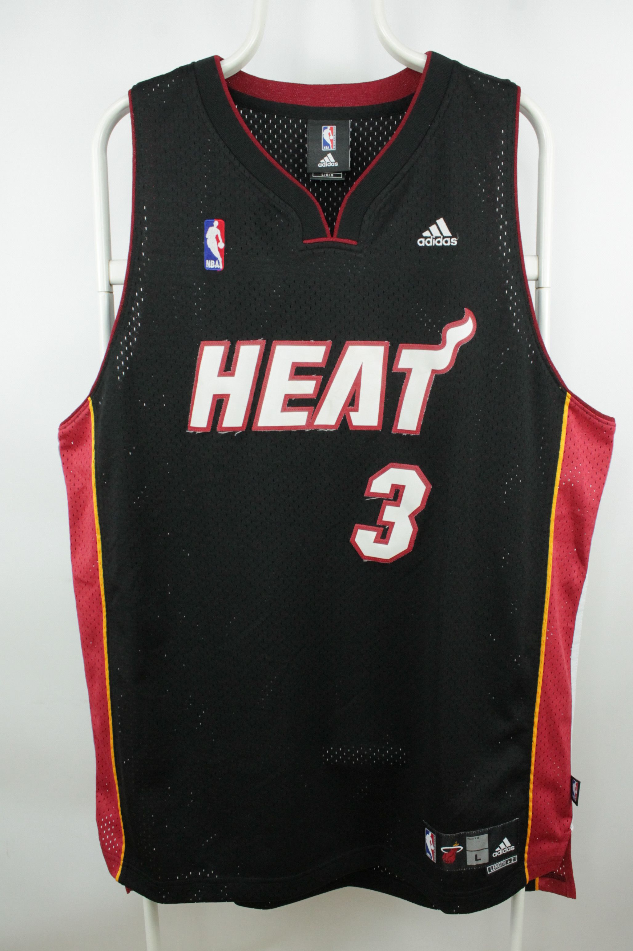 Adidas Adidas NBA Miami Heat #3 Dwayne Wade Away Jersey Shirt Size US L / EU 52-54 / 3 - 1 Thumbnail