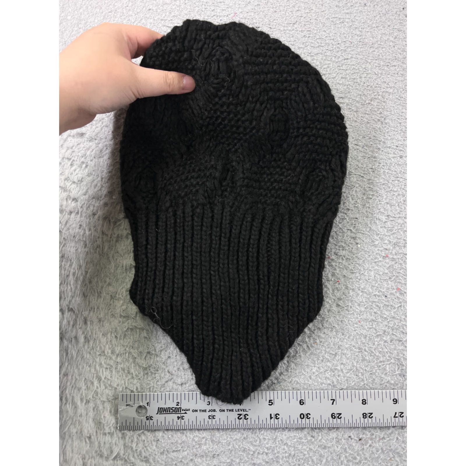 Old Navy Old Navy Beanie Womens One Size Black Knit Acrylic Polyester Blend Pom Toque Size ONE SIZE - 5 Thumbnail