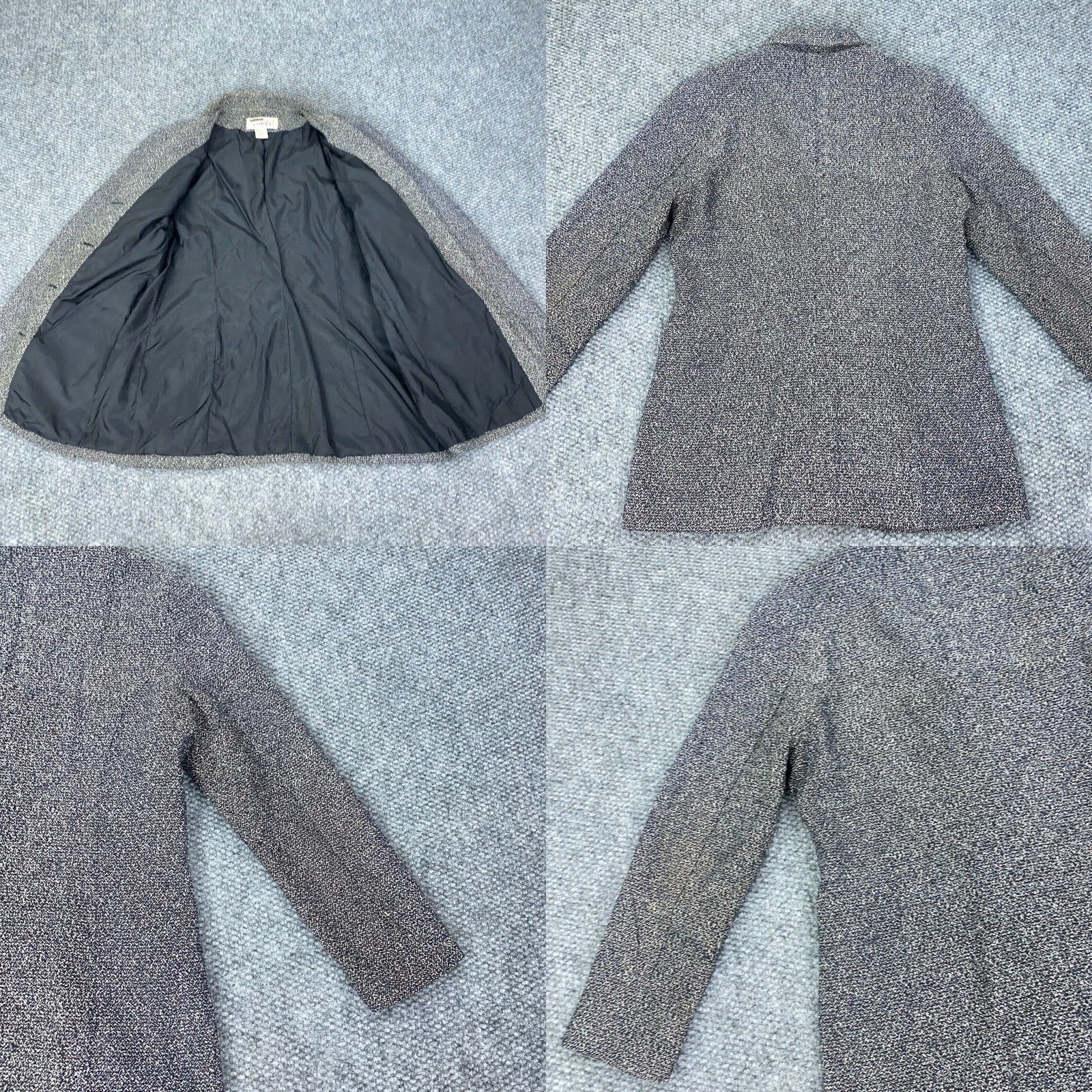 Vintage VINTAGE Newport News Blazer Womens Size 6 Gray Black & White Speckled Knit Jacket, Classic, 6, Gray, Blazer, Womens Size M / US 6-8 / IT 42-44 - 9 Thumbnail