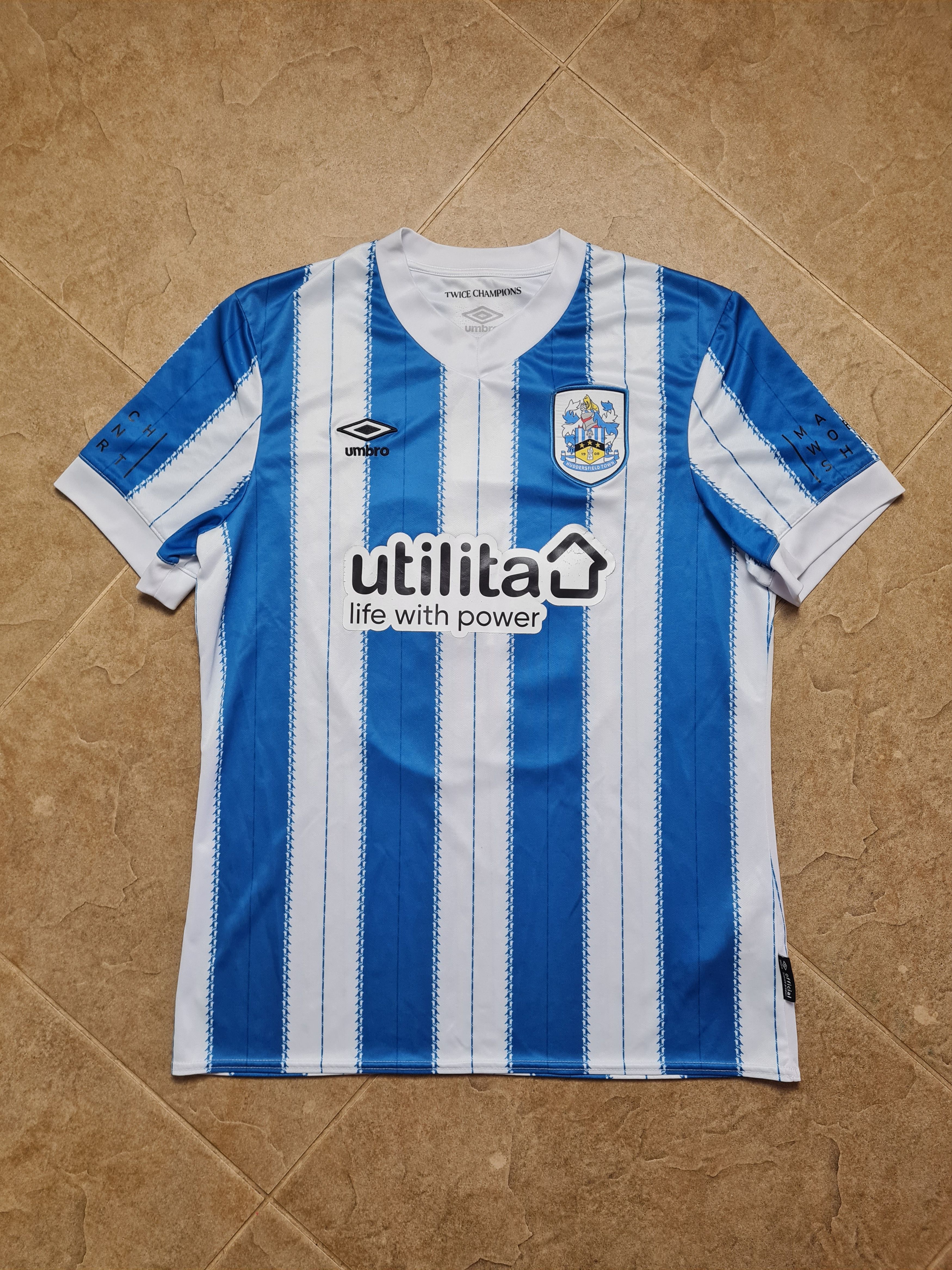 Umbro Huddersfield Town Home Shirt 2024/25 Umbro Mens Blue White Size US L / EU 52-54 / 3 - 7 Thumbnail