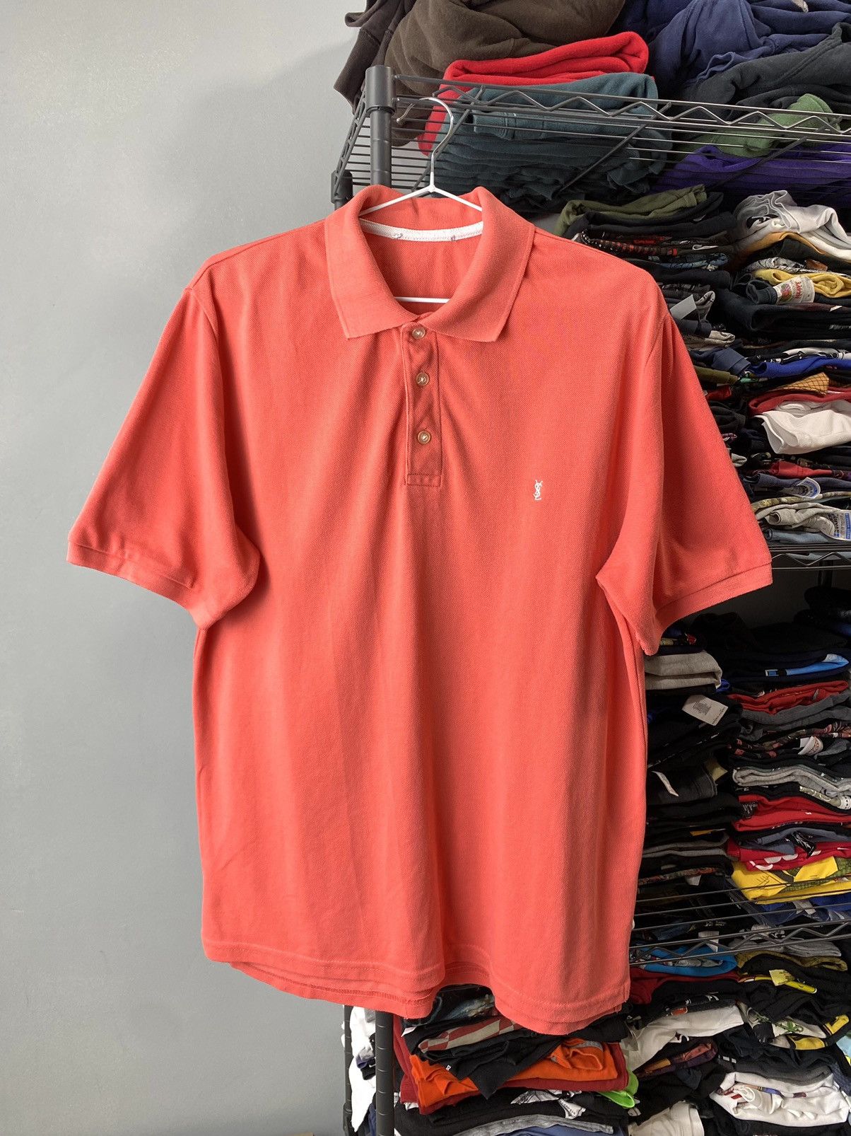 Yves Saint Laurent Rare! Vintage YSL Yves Saint Laurent Faded T Shirt Pink Y2K Size US L / EU 52-54 / 3 - 1 Thumbnail