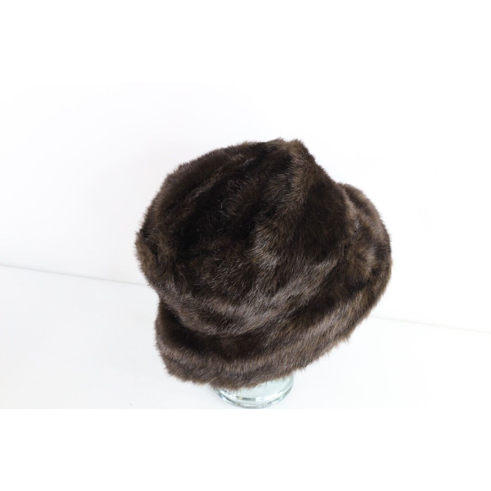 Vintage Vintage 90s Streetwear Faux Fur Plush Shag Bucket Hat Cap Size ONE SIZE - 4 Thumbnail