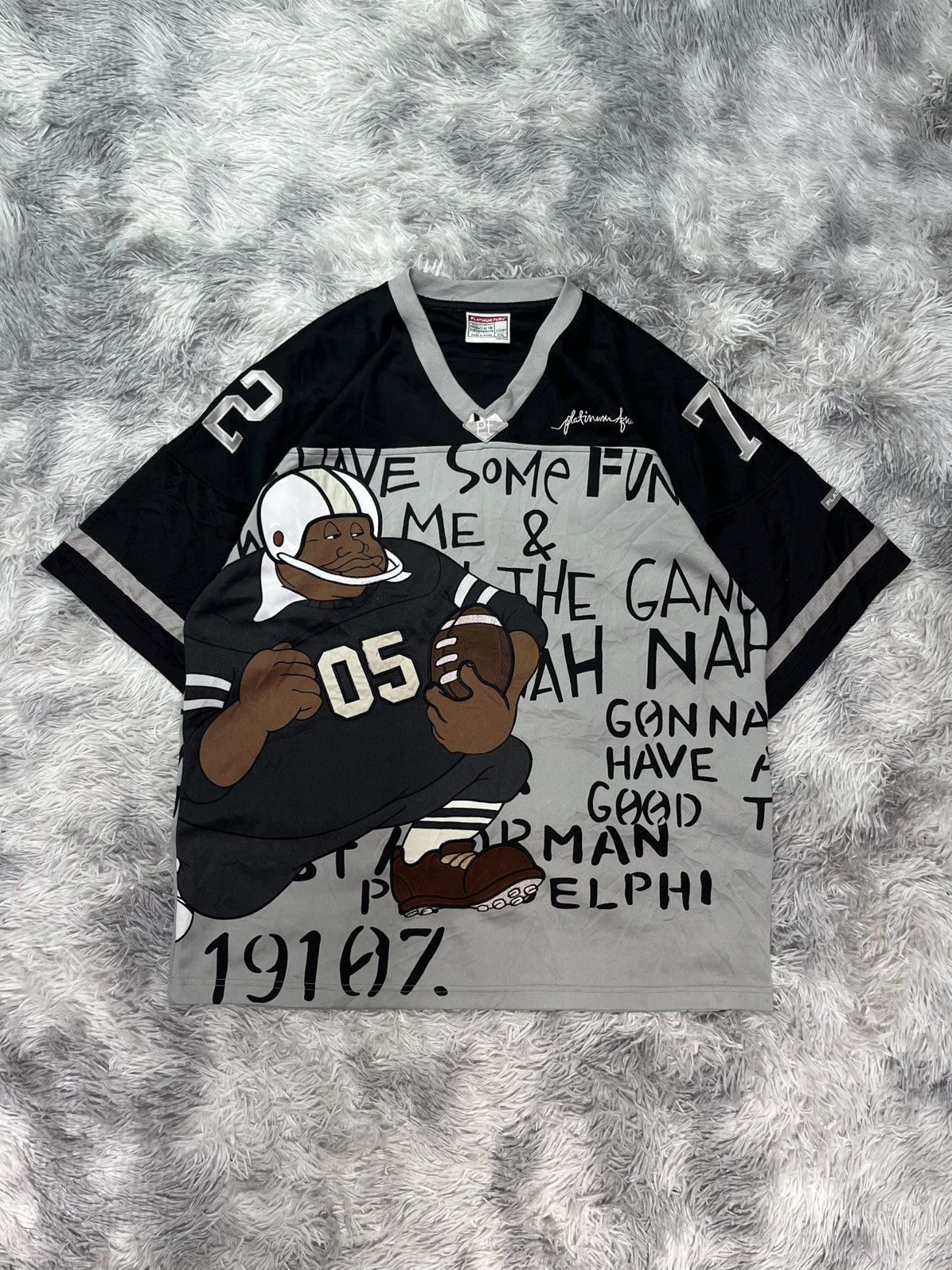 Fubu VINTAGE FUBU PLATINUM FAT ALBERT FOOTBALL SPORT JERSEY Size US XXL / EU 58 / 5 - 2 Thumbnail