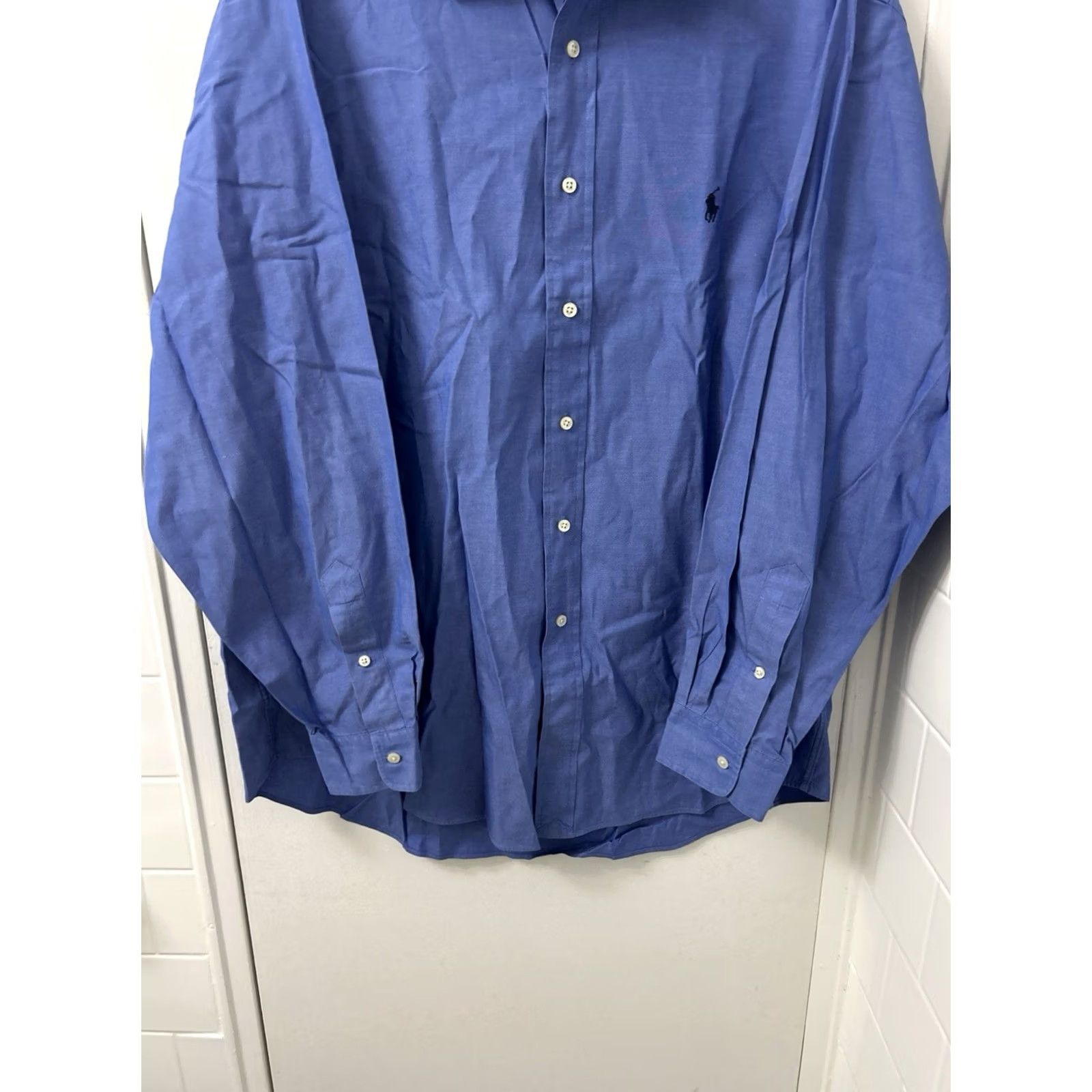 Ralph Lauren VINTAGE Ralph Lauren Yarmouth Shirt Mens 17 35 Blue Pinpoint Oxford Button Down L/S Size US XL / EU 56 / 4 - 3 Thumbnail