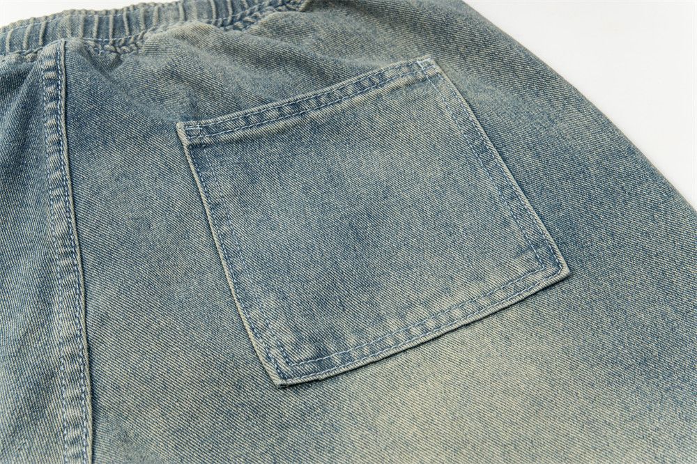 Japanese Brand × Jean Men's punk distressed washed loose wide-leg drawstring jeans Size US 32 / EU 48 - 6 Thumbnail