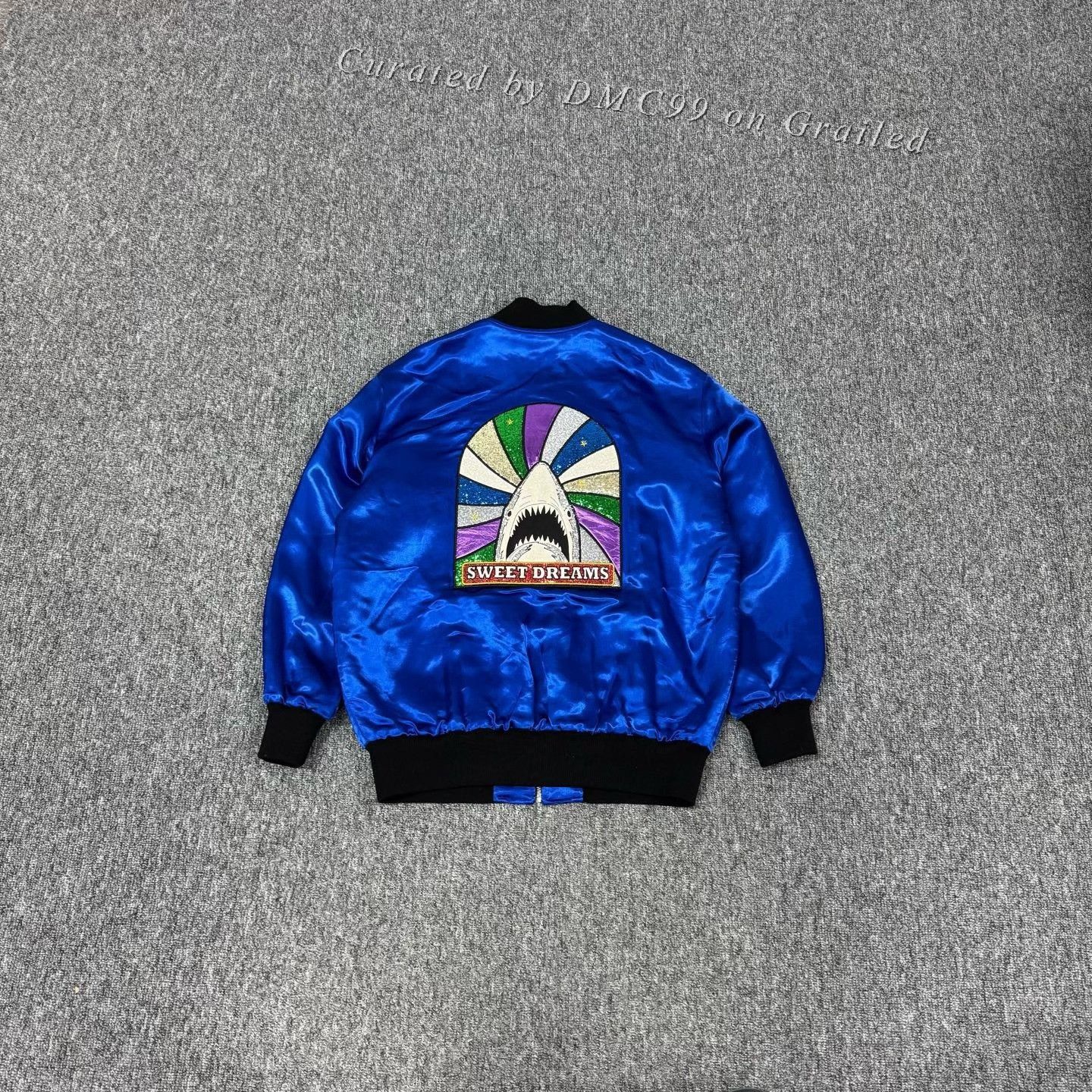 Saint Laurent Paris Saint Laurent SLP Blue Shark Embroidery Bomber Jacket Size US M / EU 48-50 / 2 - 1 Thumbnail