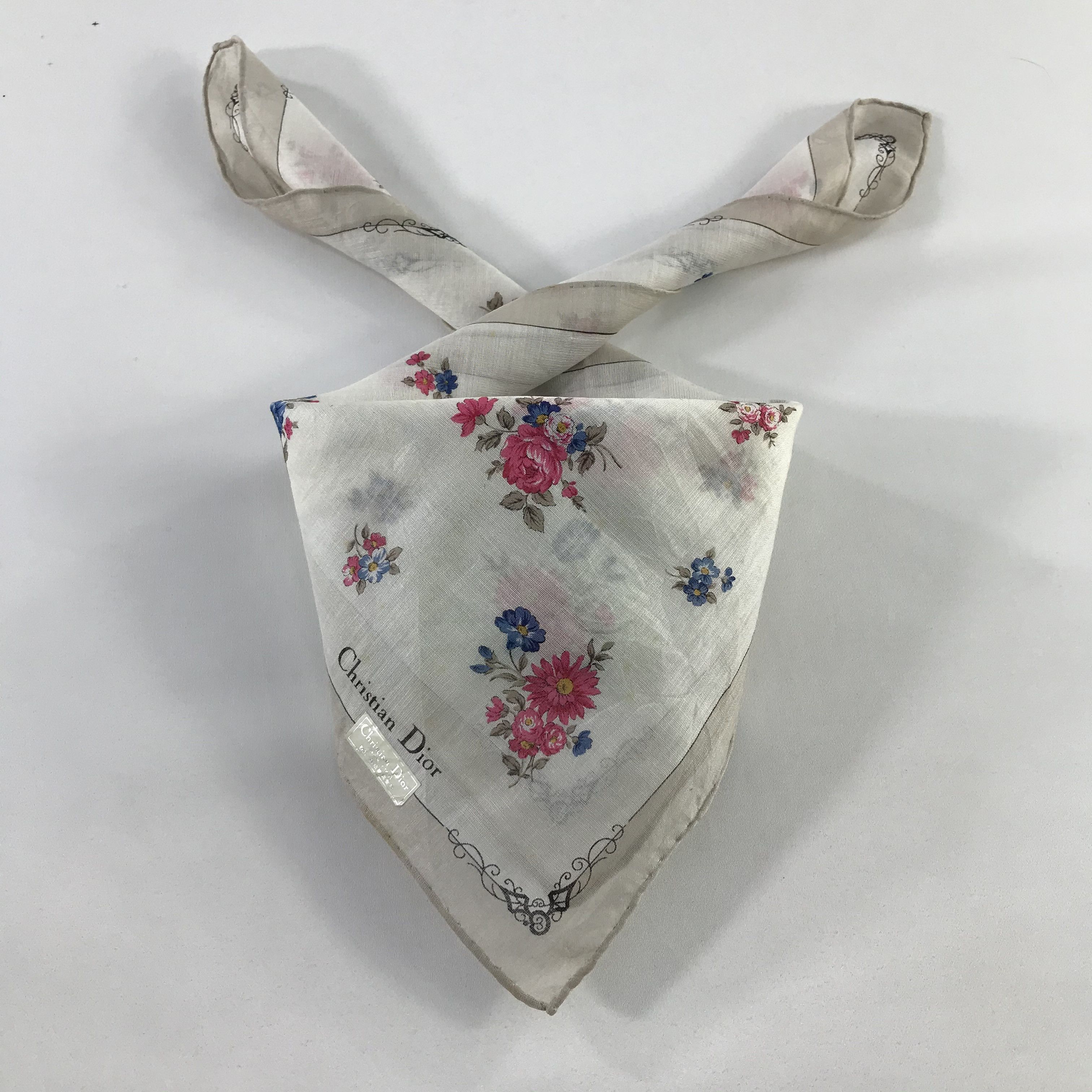Christian Dior Monsieur × Vintage Christian Dior Bandana / Handkerchief / Neckerchief - S627 Size ONE SIZE - 3 Thumbnail