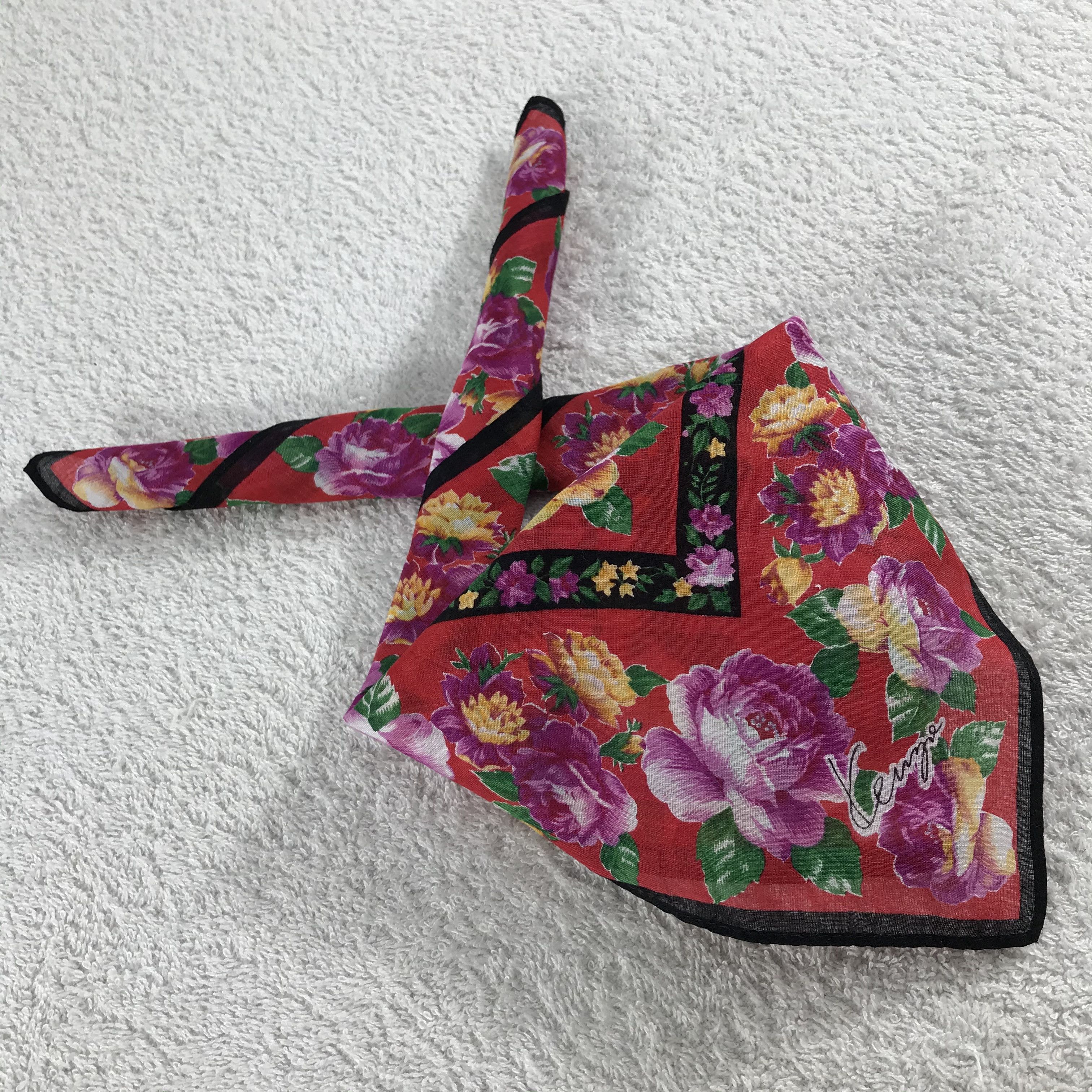 Kenzo × Vintage Kenzo Bandana / Handkerchief / Neckerchief - S295 Size ONE SIZE - 4 Thumbnail
