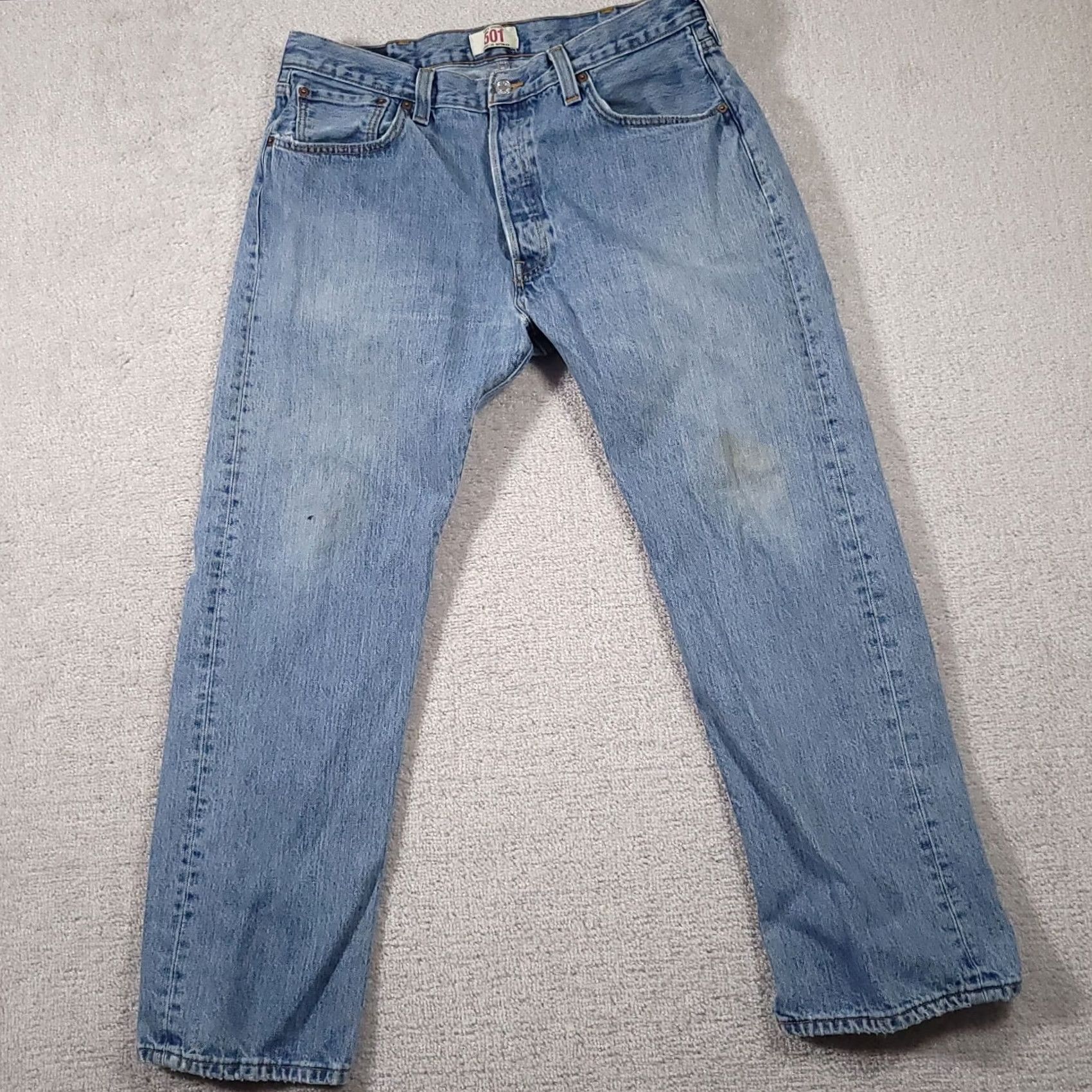 Levi's VINTAGE Levi's 501 Original Fit Button Fly Straight Leg Jeans Mens 38x30 Workwear Grunge Size US 38 / EU 54 - 2 Thumbnail