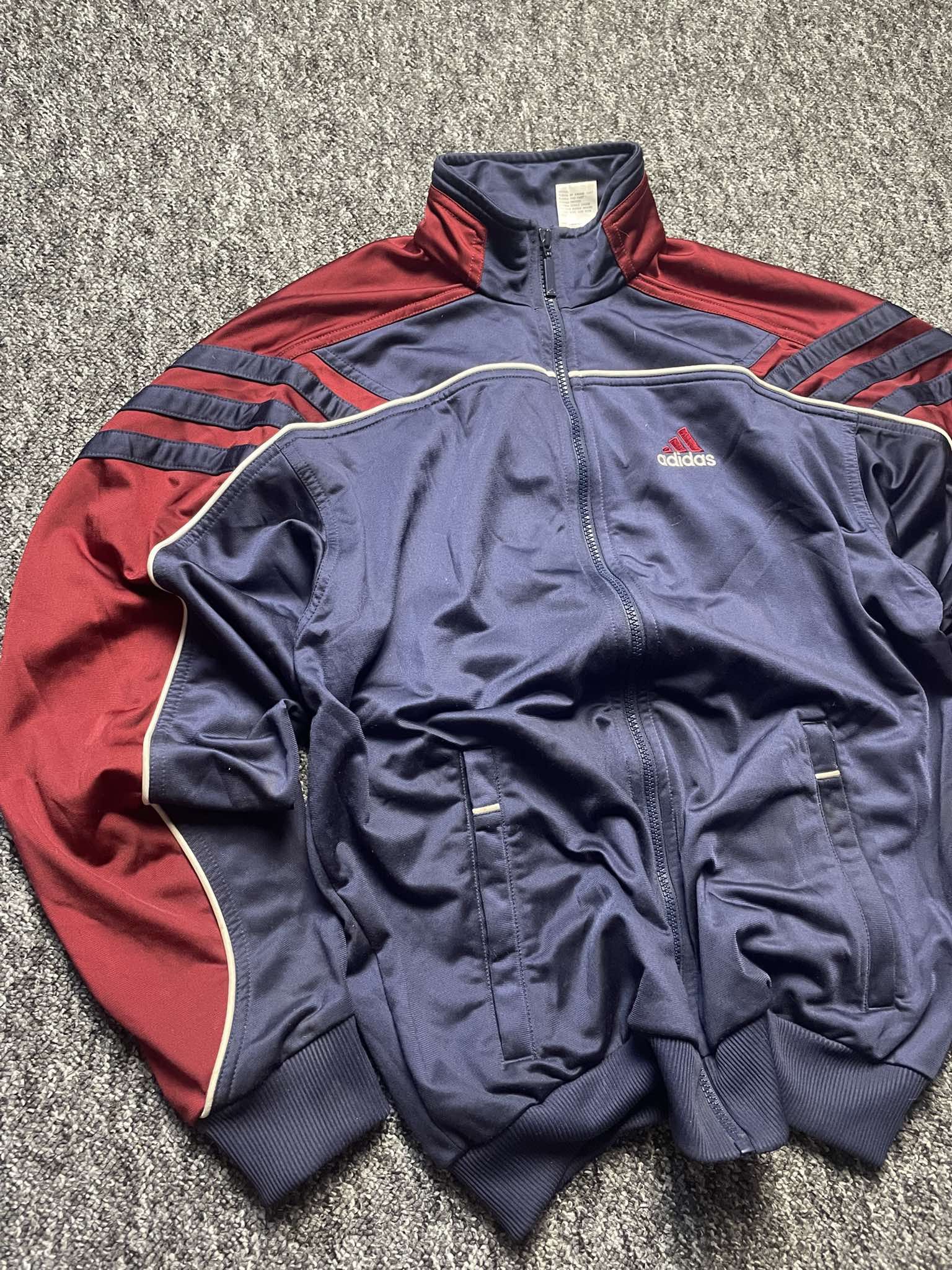 Adidas × Vintage Vintage retro zip-up sweatshirt tracksuit Adidas logo 90s Size US XL / EU 56 / 4 - 2 Thumbnail