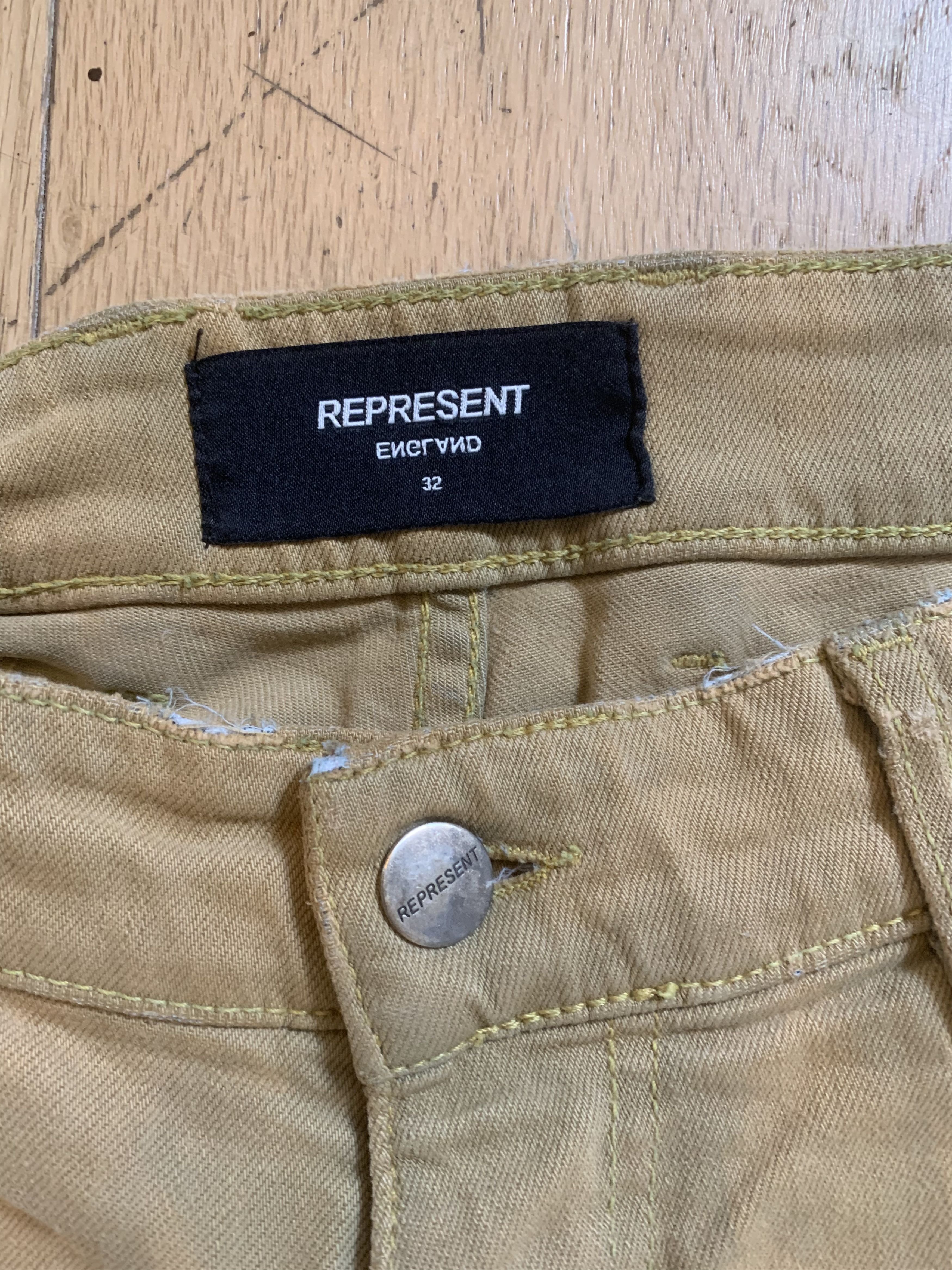 Represent Clo. Represent UK custom jeans ripped double layer camel tobacco Size US 32 / EU 48 - 5 Thumbnail