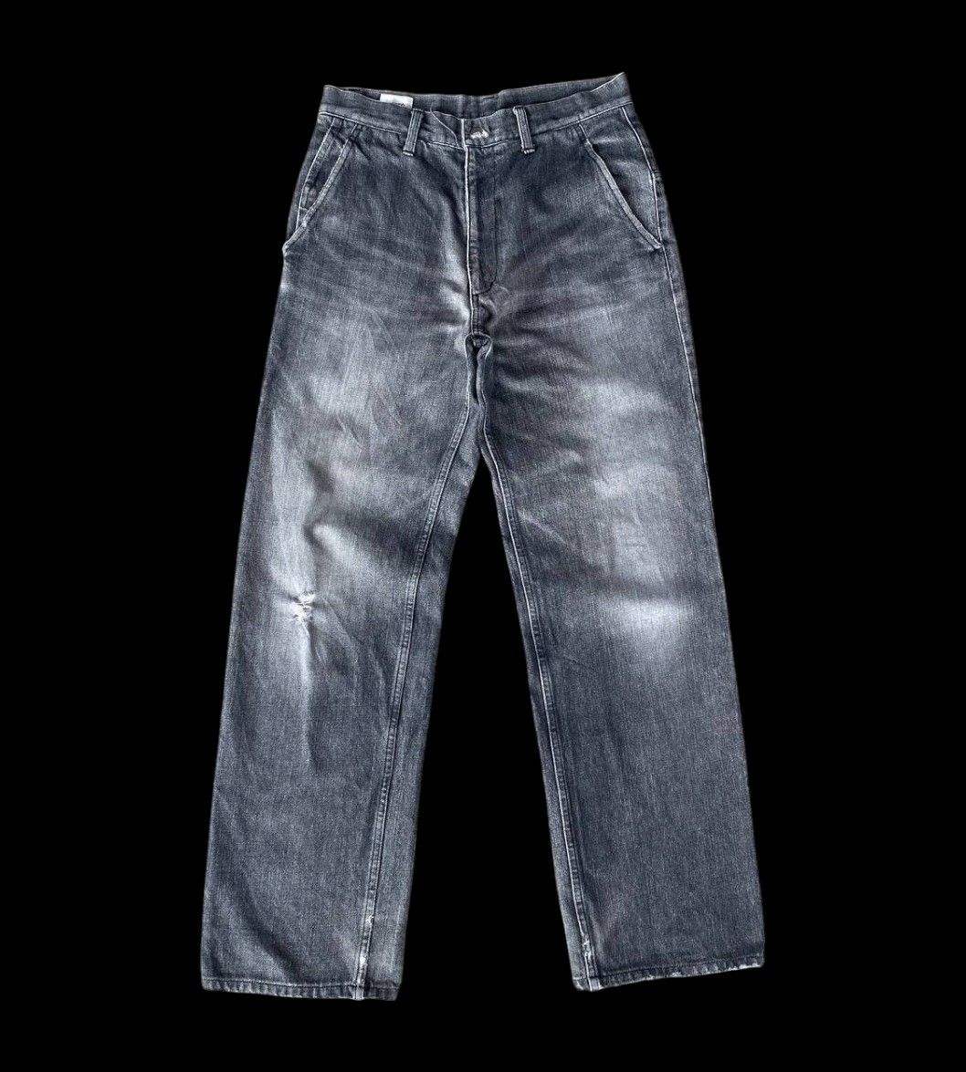 Takeo Kikuchi BJ6-19 VTG JAPAN TAKEO KIKUCHI DISTRESSED FADED GREYWASH Size US 29 - 1 Thumbnail