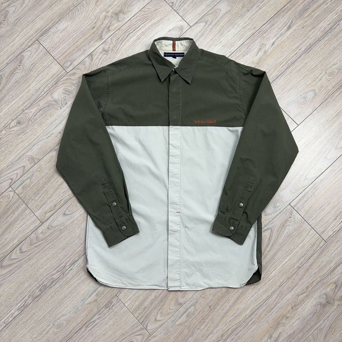 Polo Ralph Lauren Vintage Tommy Hilfiger Y2K Military Tactical Olive Shirt Size US M / EU 48-50 / 2 - 1 Thumbnail