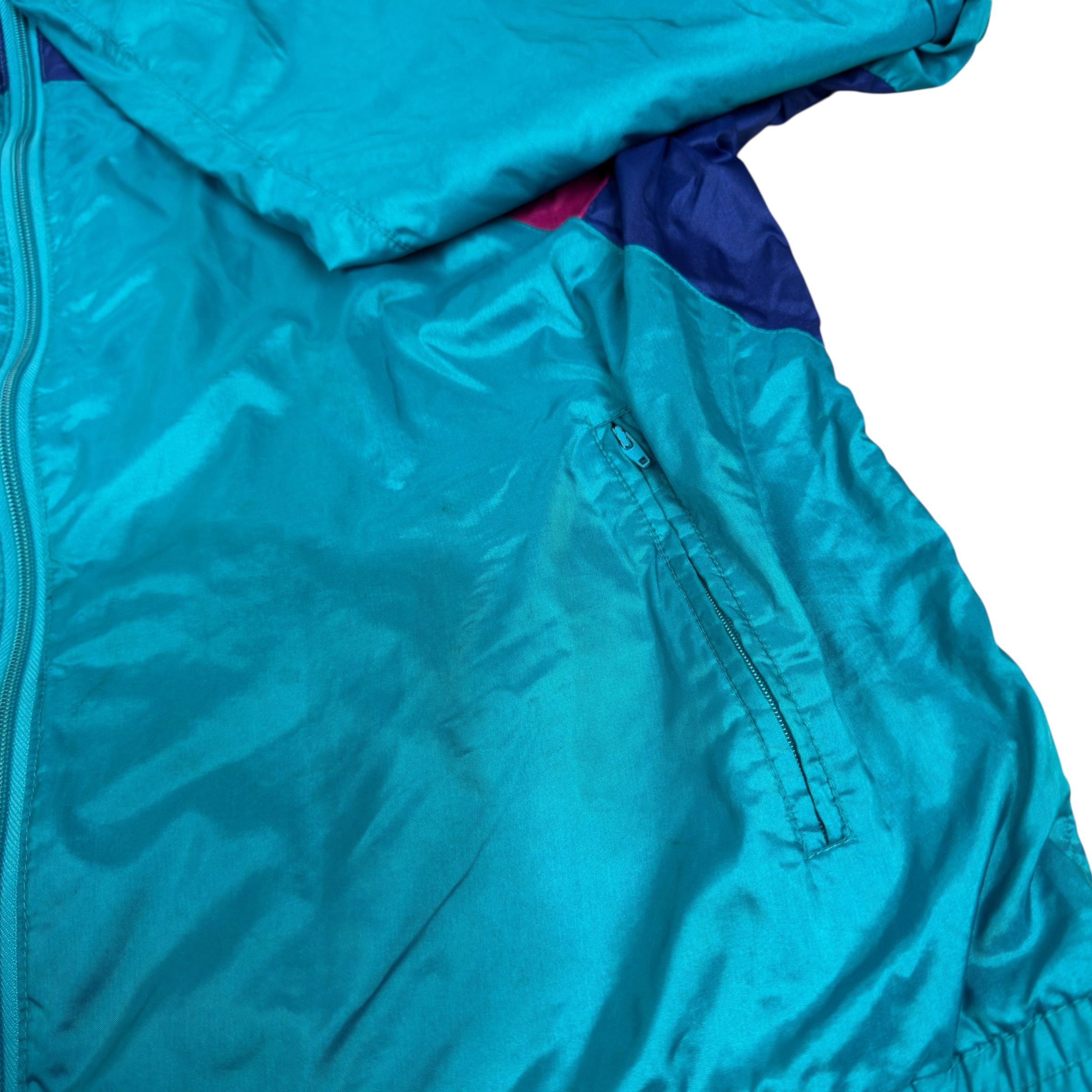 Adidas VTG Adidas Mens Aqua Long Sleeve Full Zip Windbreaker Jacket Size US L / EU 52-54 / 3 - 10 Thumbnail