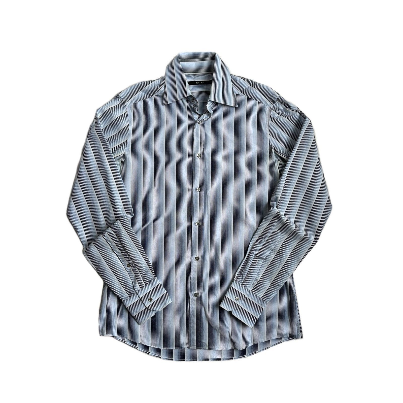 Gucci Gucci by Tom Ford Striped Button Up Shirt Size US S / EU 44-46 / 1 - 1 Thumbnail