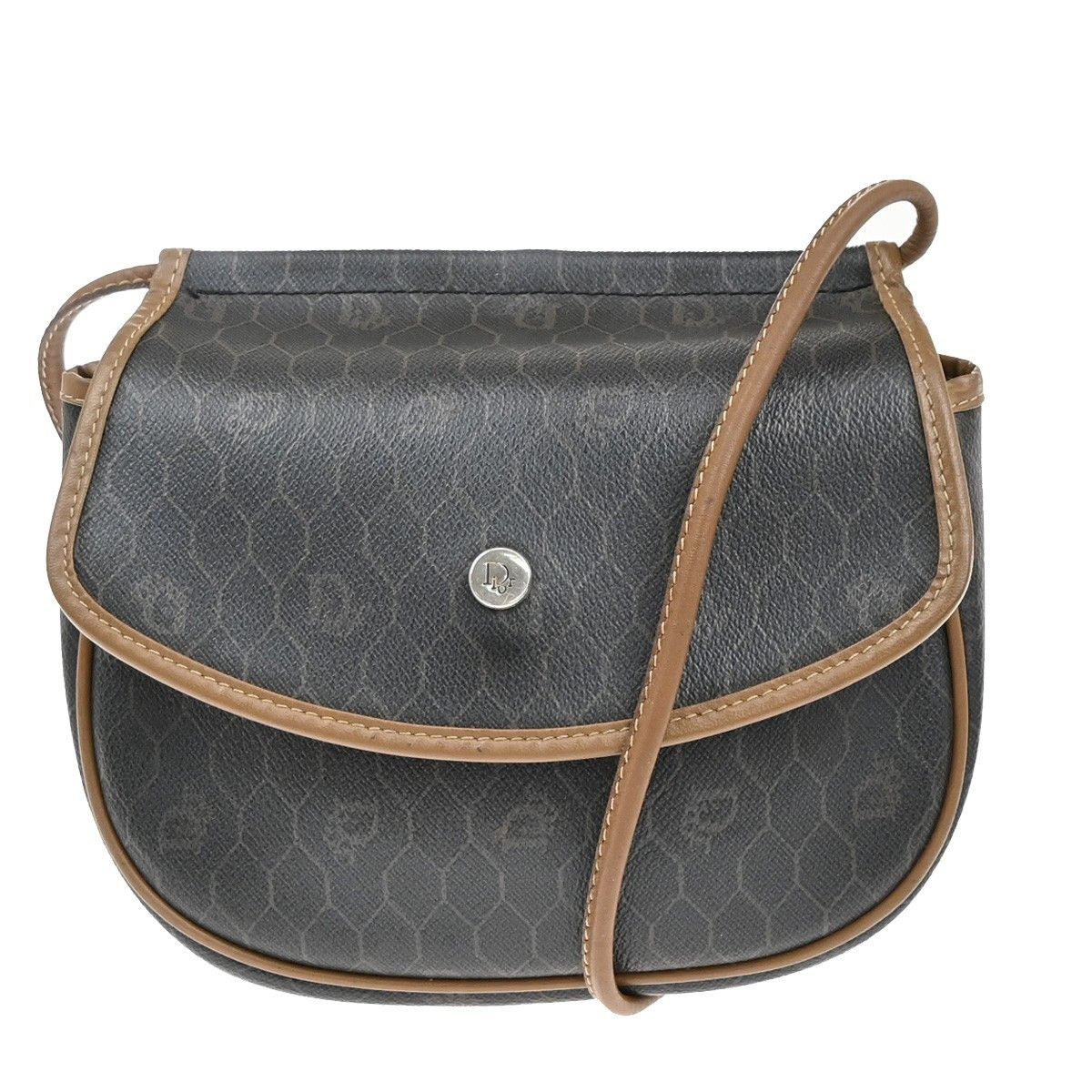 Dior Christian Dior Vintage Honeycomb Shoulder Bag Canvas and Leather Size ONE SIZE - 1 Thumbnail