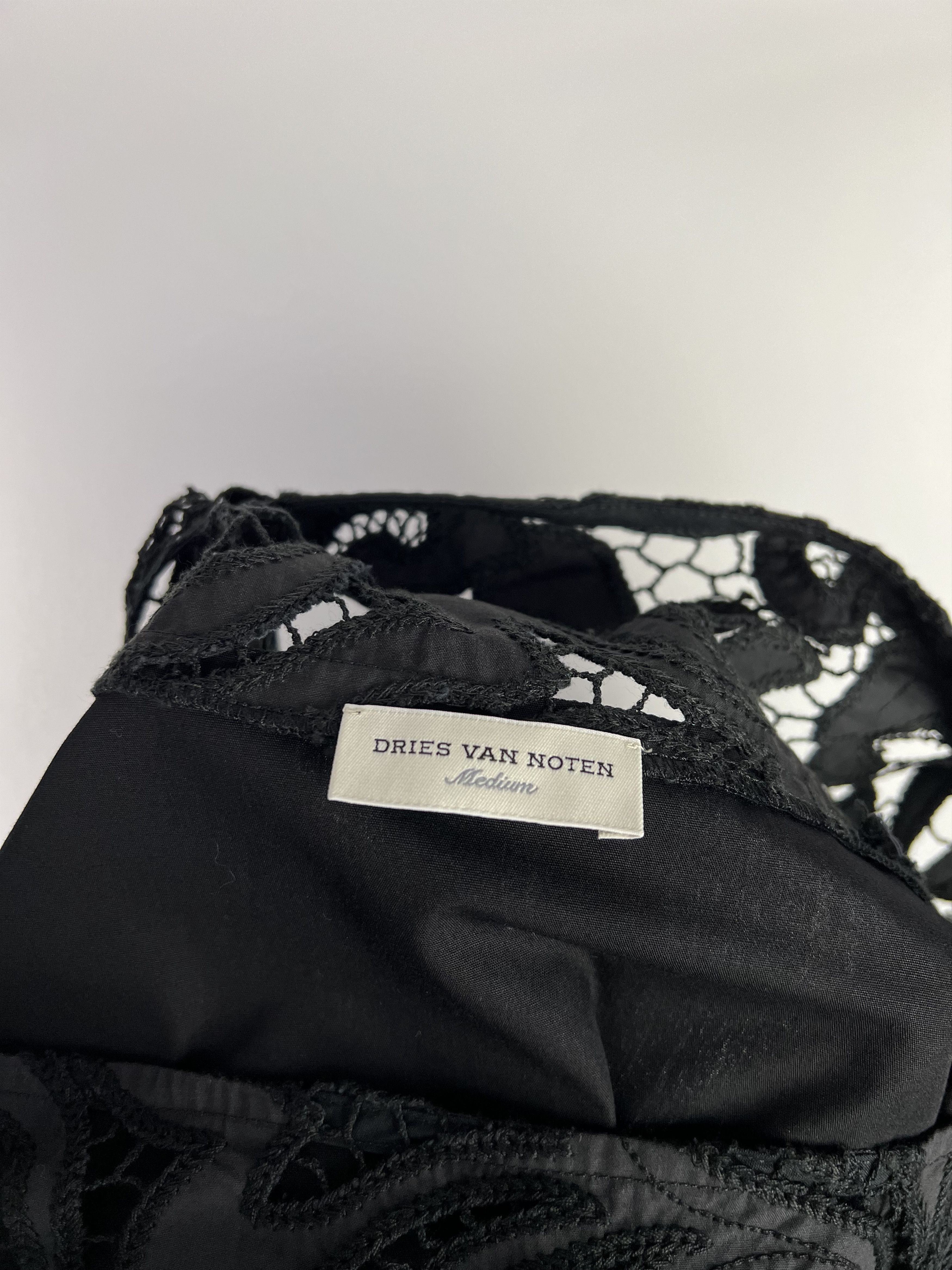 Dries Van Noten Dries Van Noten Black Cotton Lace Dress Size M Size M / US 6-8 / IT 42-44 - 8 Thumbnail
