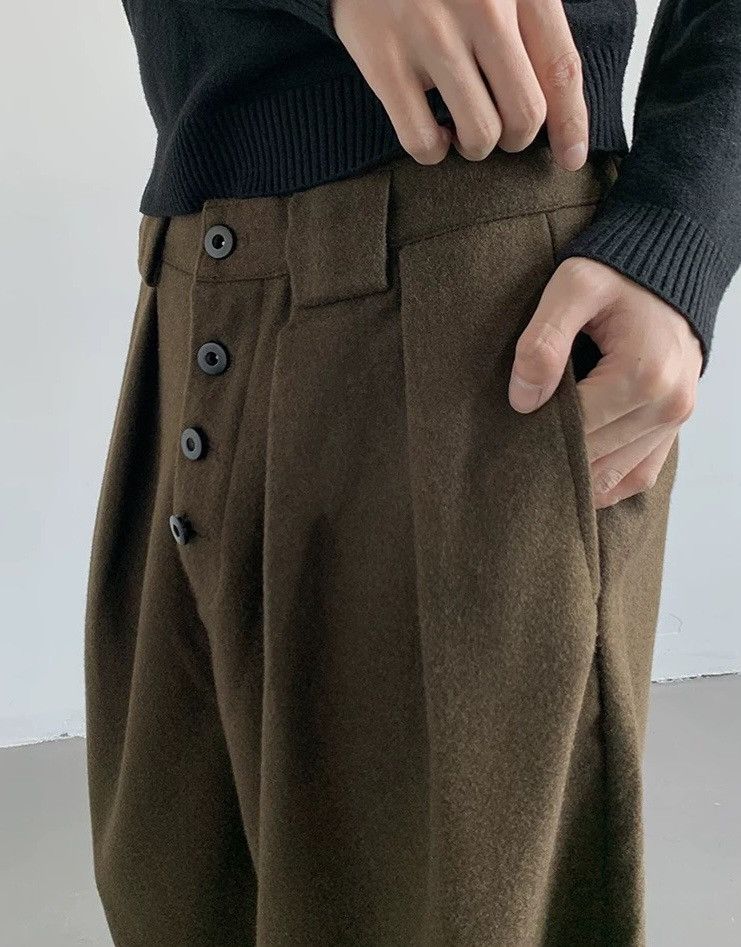 Japanese Brand × Vintage Cleanfit retro front button pleated wide leg pants Size US 28 / EU 44 - 6 Thumbnail