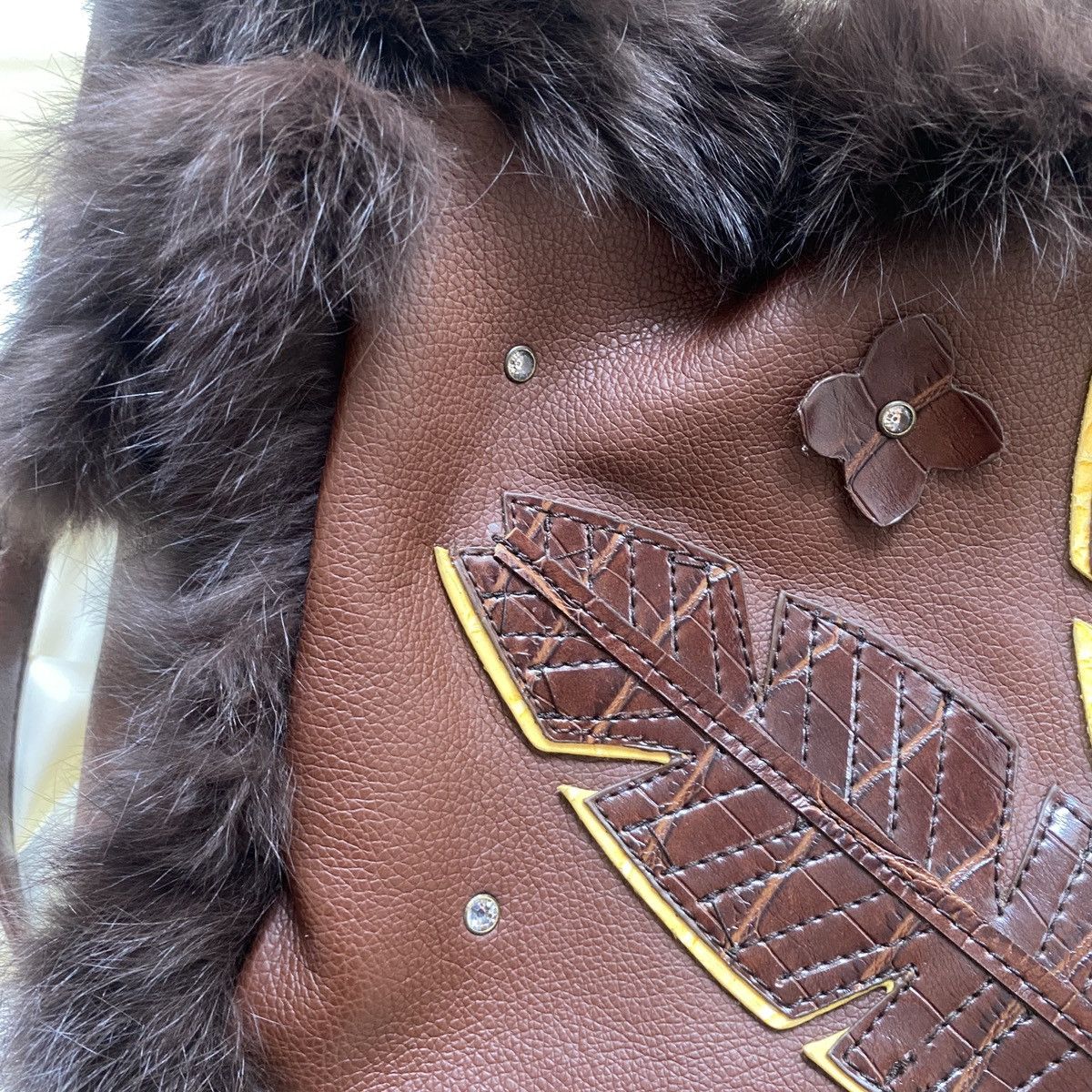 Vintage Vintage brown boho leather bag Size ONE SIZE - 8 Thumbnail