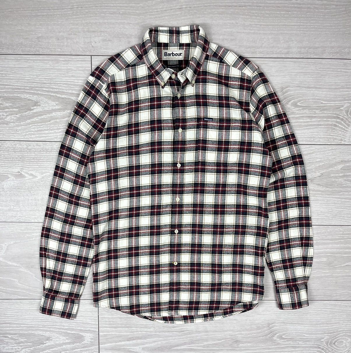 Barbour x4 Barbour Tailored Flannel Checkered Button Shirt M Size Size US M / EU 48-50 / 2 - 5 Thumbnail
