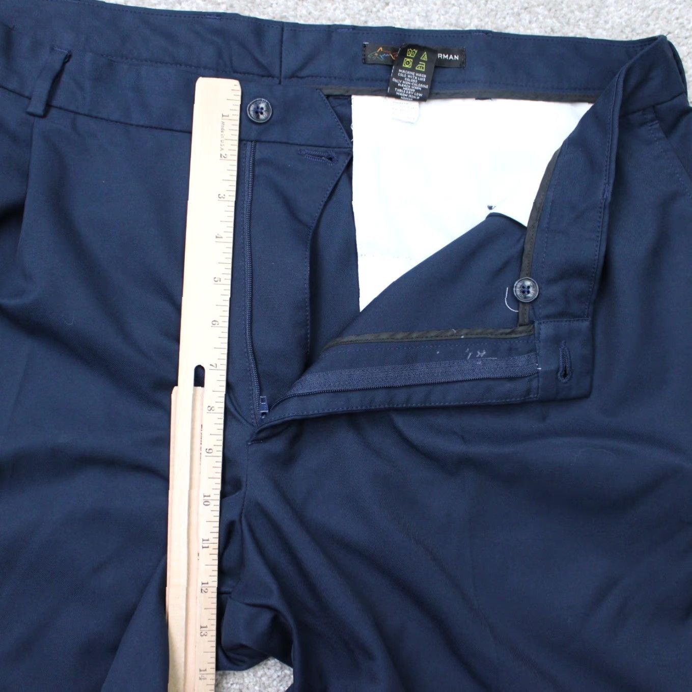 Vintage Greg Norman Short Mens 40 Blue Pleated 100% Polyester Chino Athletic Pants Clothing Downshifted? Size US 40 / EU 56 - 7 Thumbnail