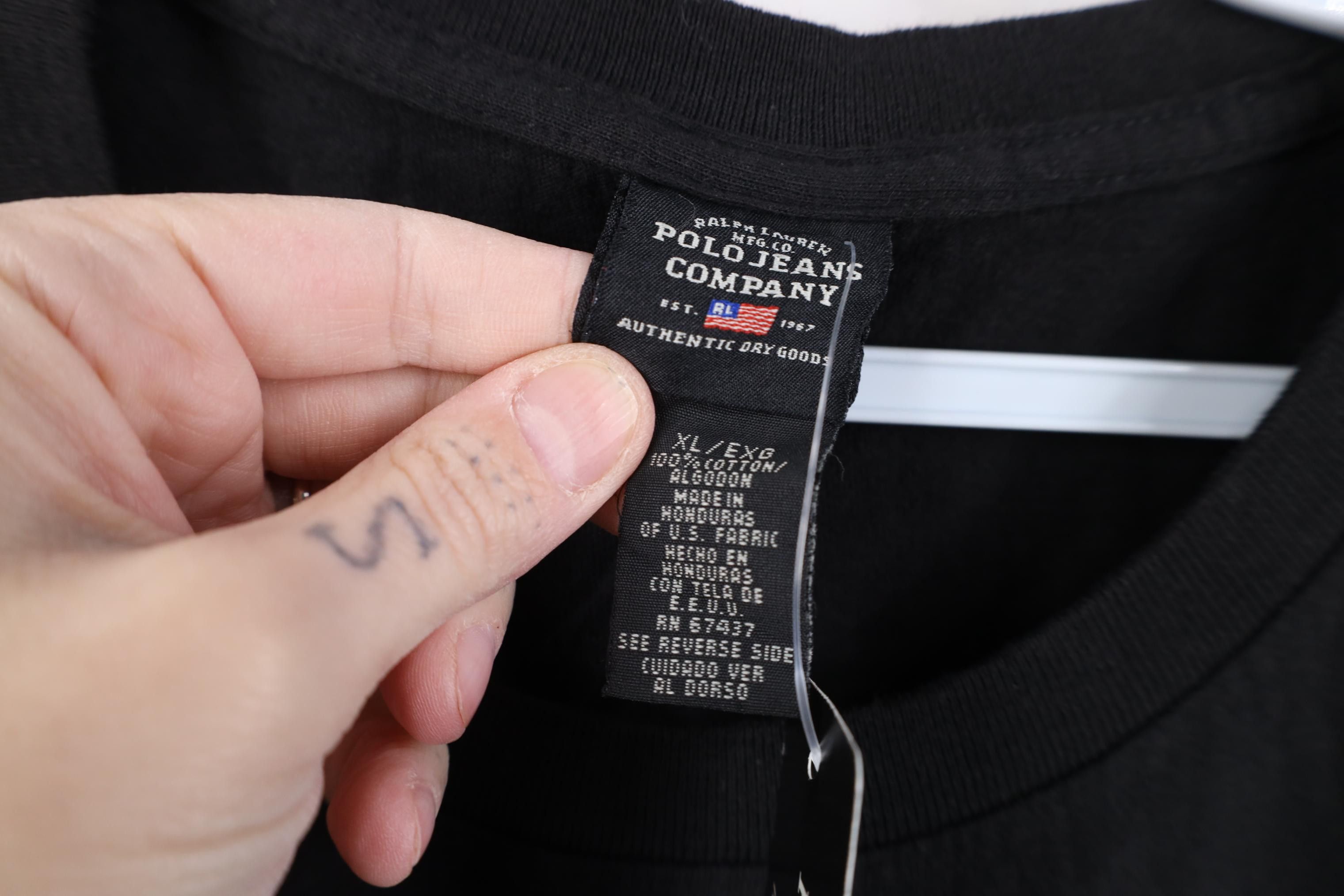 Polo Ralph Lauren Deadstock Vintage 90s Ralph Lauren Monogram T-Shirt Cotton Size US XL / EU 56 / 4 - 8 Thumbnail
