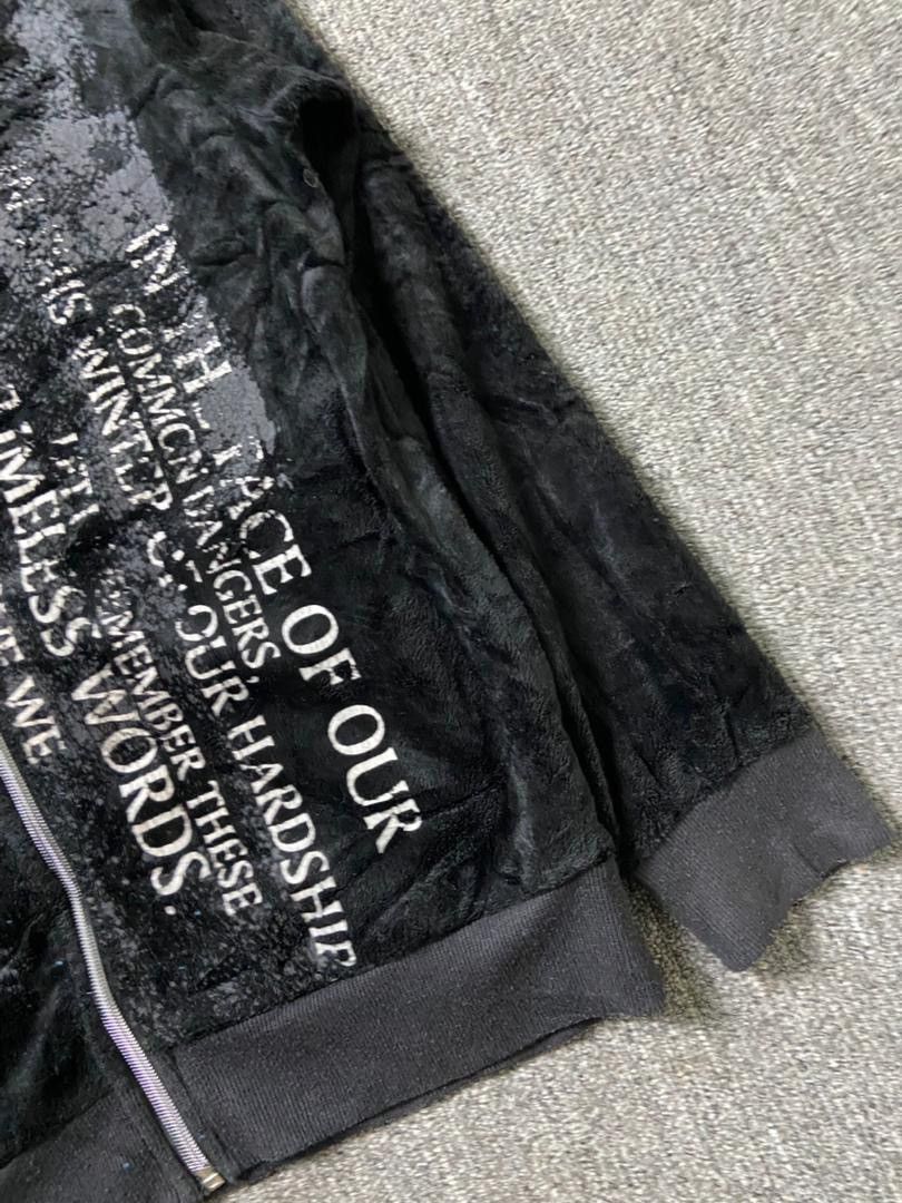 Japanese Brand Cubic Sugar Poem Velvet Zip Up Hoodie Jacket (188) Size US M / EU 48-50 / 2 - 9 Thumbnail