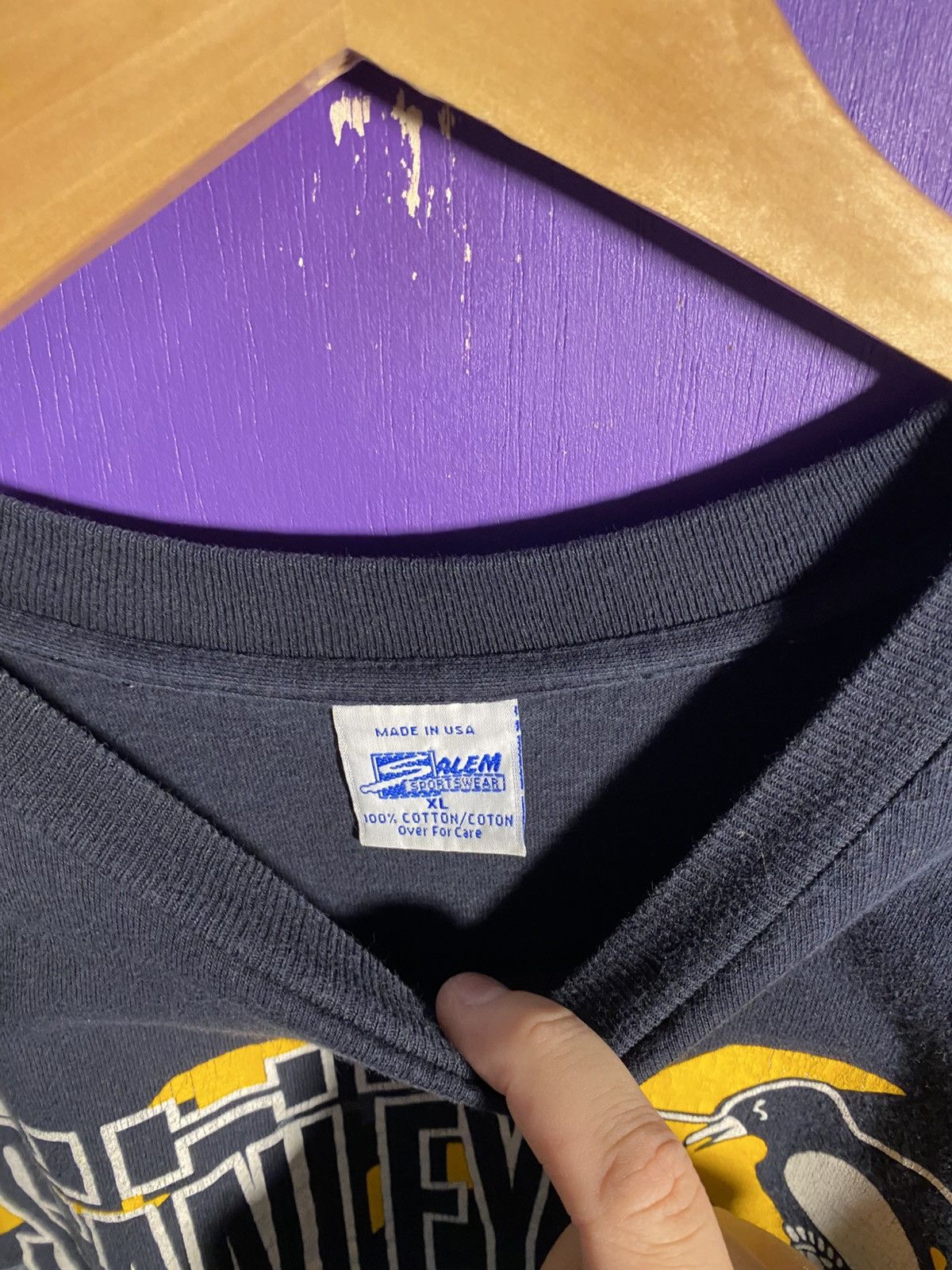 Salem Sportswear Vintage 1991/92 Salem Pittsburgh penguins AOP t-shirt Size US XL / EU 56 / 4 - 4 Thumbnail