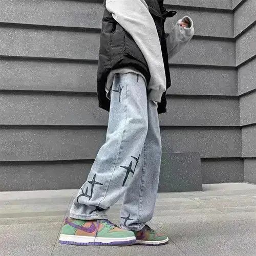 Japanese Brand Loose retro embroidered jeans Size US 32 / EU 48 - 2 Thumbnail