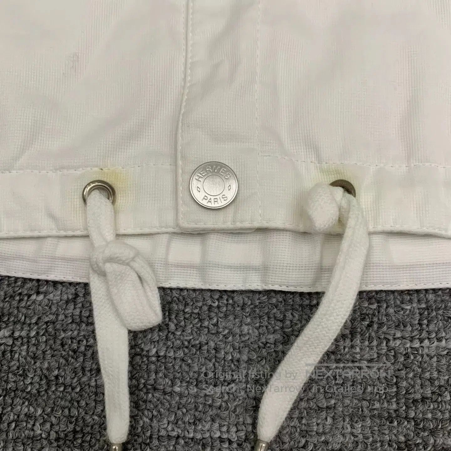 Hermes White Lightweight Jacket with Contrast Panels. Size US L / EU 52-54 / 3 - 7 Thumbnail