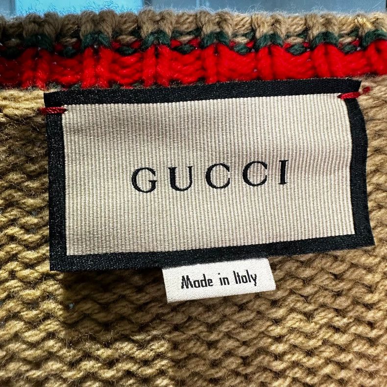 Gucci GucciV-neck college-style long-sleeved wool sweater 2503-Ne Size US XS / EU 42 / 0 - 2 Thumbnail