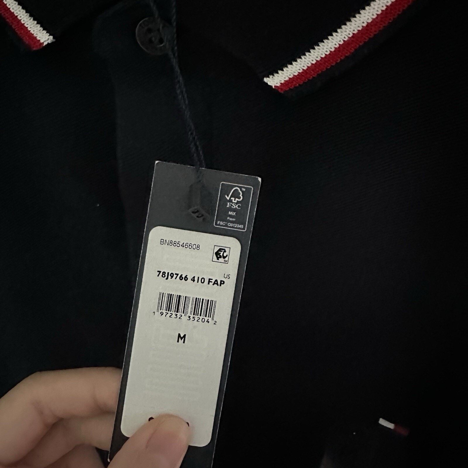 Tommy Hilfiger New Tommy Hilfiger Men Regular Fit Wicking Long Sleeve Polo Size US M / EU 48-50 / 2 - 6 Thumbnail