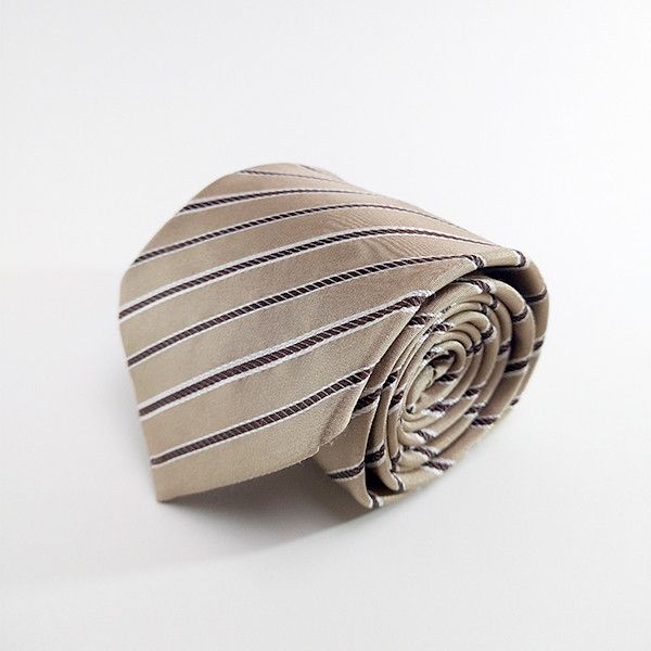 Armani Collezioni VTG 1980s Armani Collezioni Giorgio Tie Necktie Striped Silk Size ONE SIZE - 1 Thumbnail