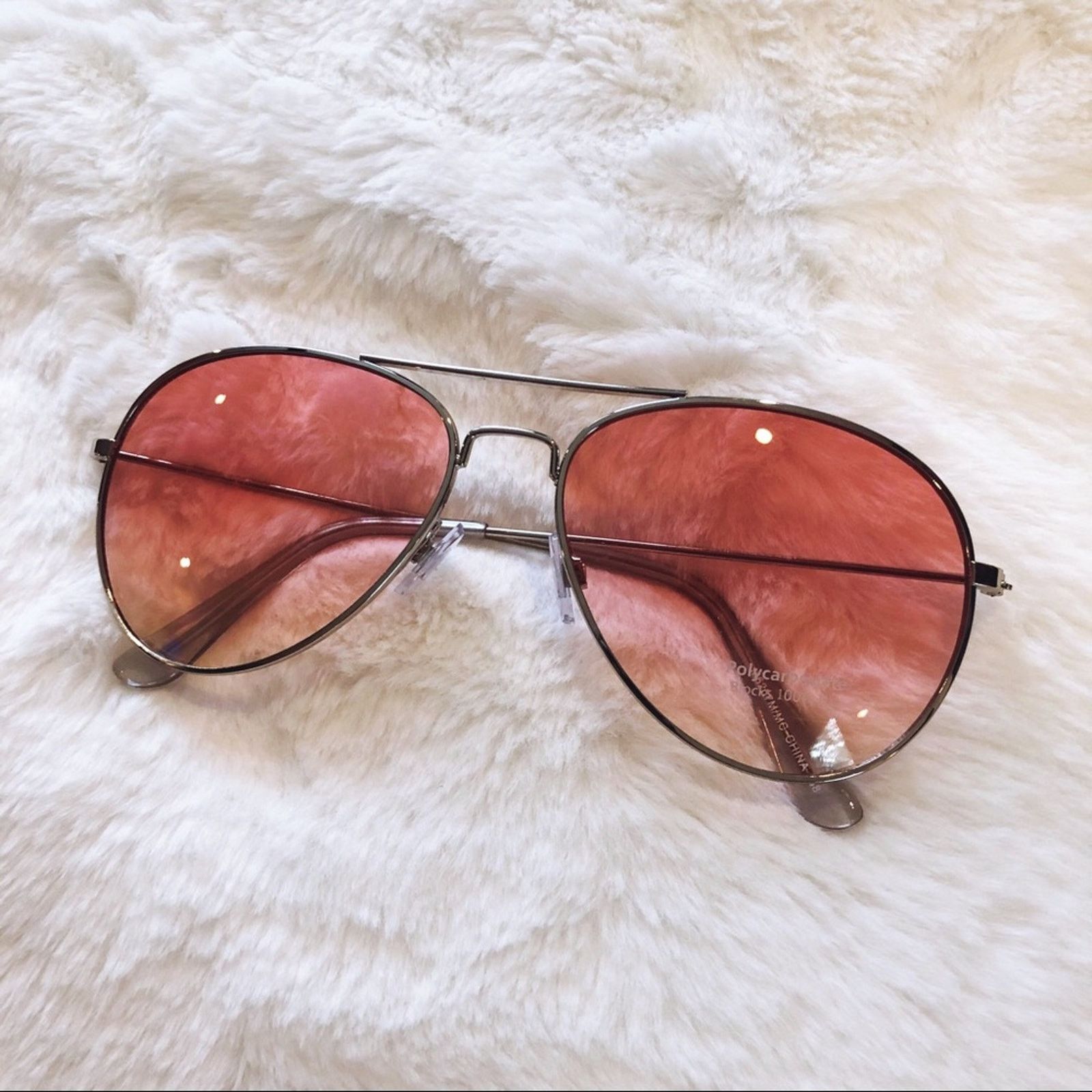 Other Rosalia Light Pink Full Rim Aviator Sunglasses Size ONE SIZE - 2 Thumbnail