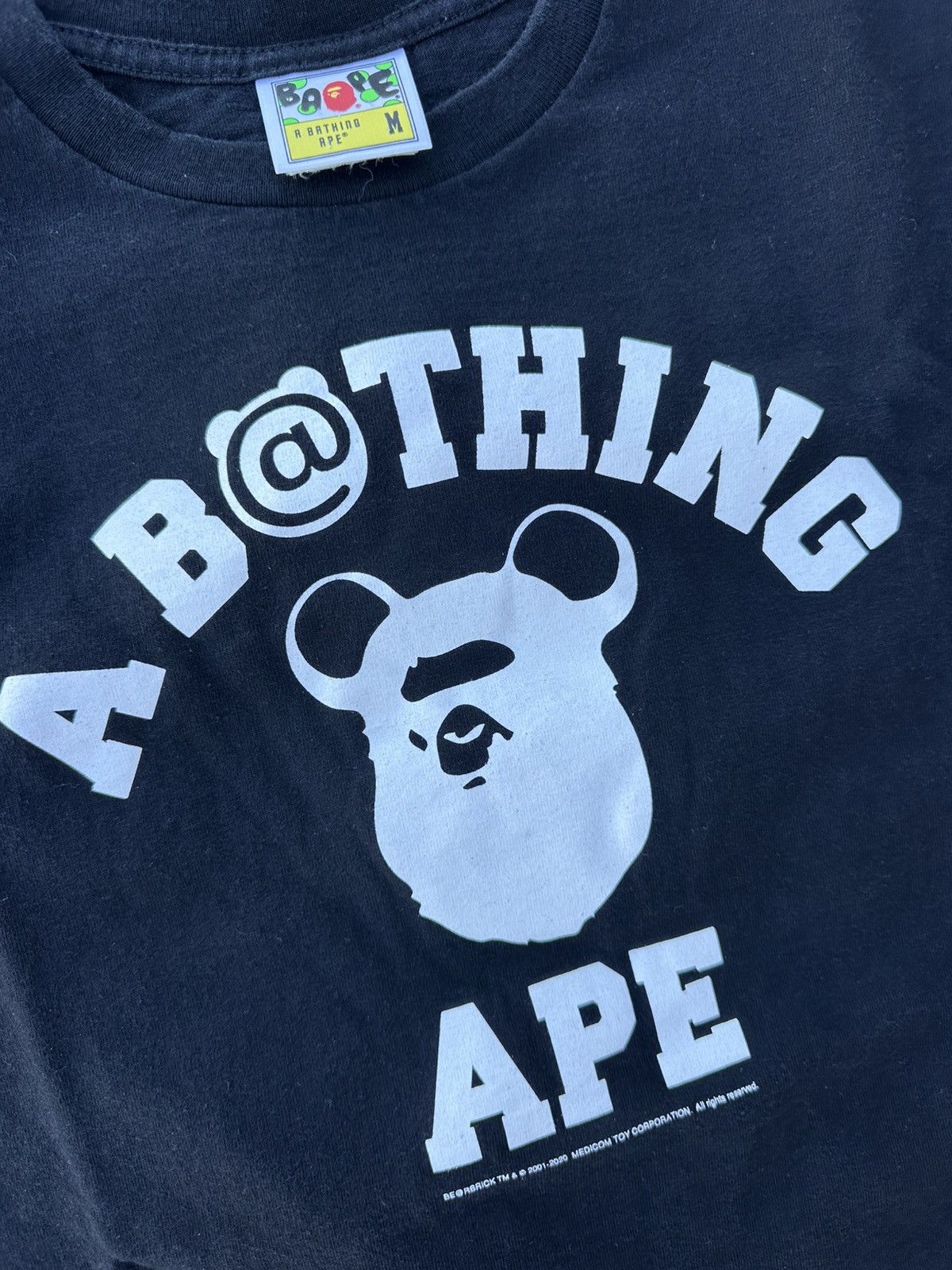 Bape × Medicom Toy Bape x Medicom Toy Be@r Brick College Bear T-Shirt Medium Size US M / EU 48-50 / 2 - 5 Thumbnail