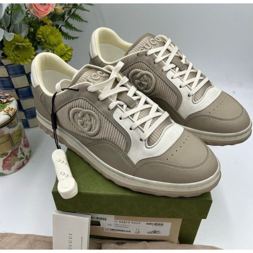 Gucci Gucci Mac 80 low top leather sneakers size 11 fits 11.5 US Size US 11.5 / EU 44-45 - 11 Thumbnail