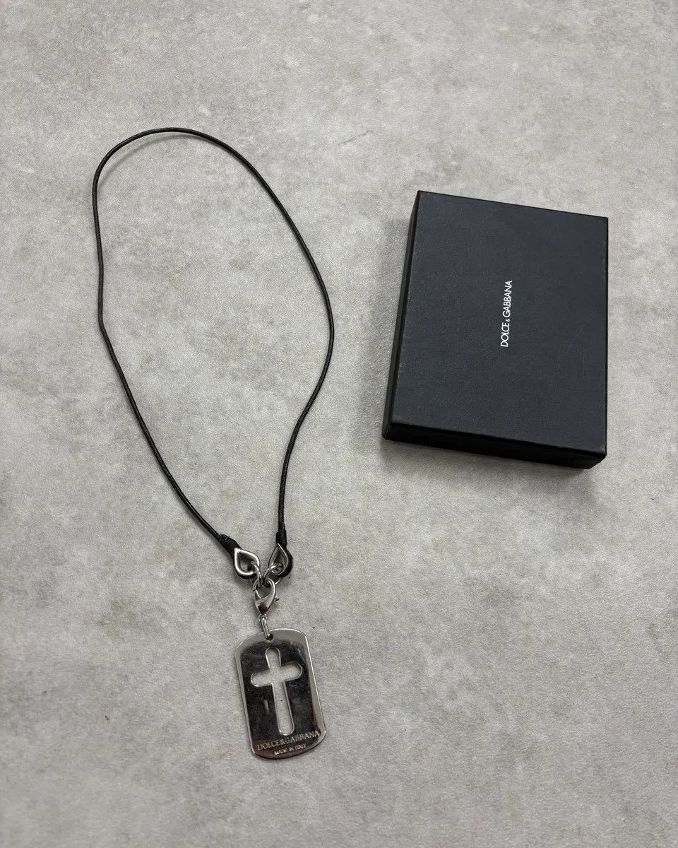 Dolce & Gabbana AW2005 Dolce & Gabbana Cross Dog Tag Necklace Size ONE SIZE - 1 Thumbnail