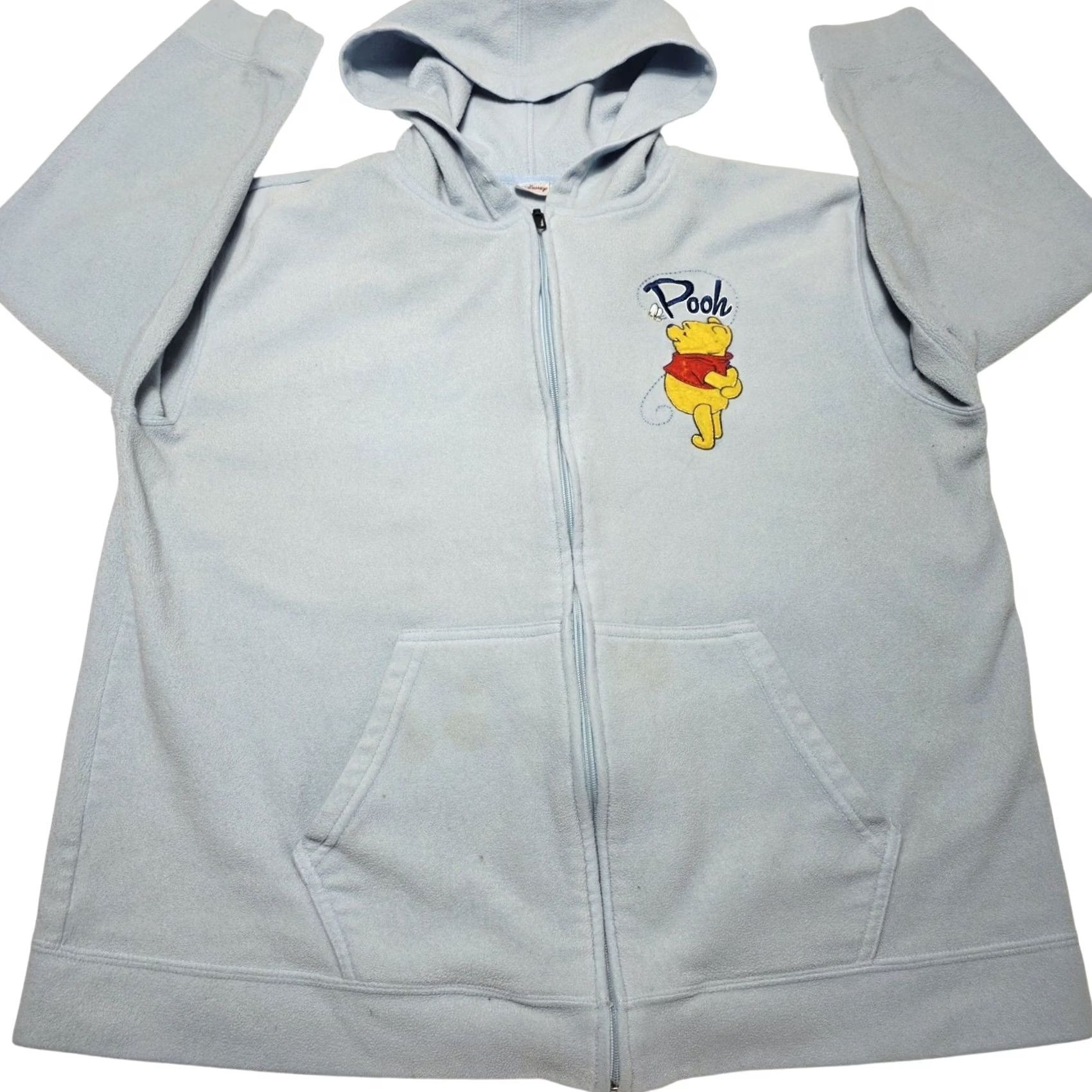 Disney VINTAGE Disney Winnie The Pooh Hoodie Women's Size 2XL Blue Full Zip Fleece Size XXL / US 16-18 / IT 52-54 - 3 Thumbnail