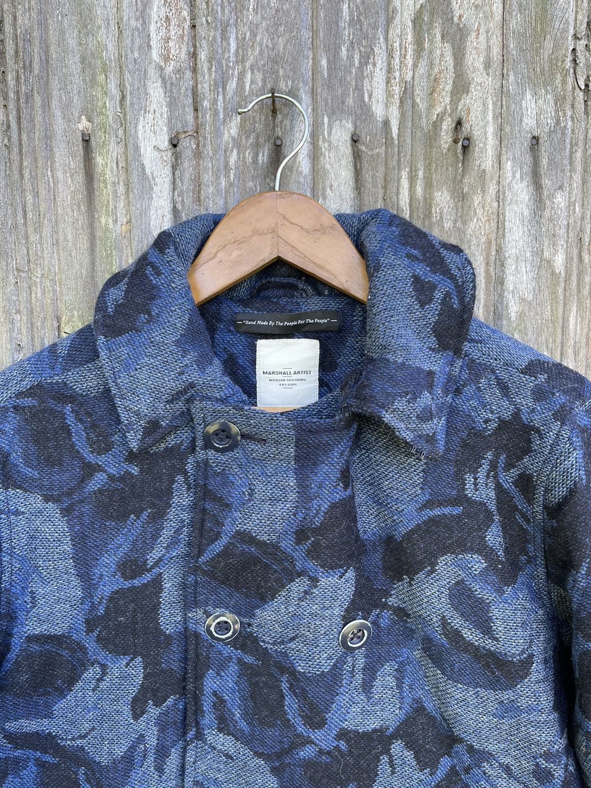 Marshall Artist Marshall Artist Camo Jacquard Peacoat - Rare UK Designer Size US S / EU 44-46 / 1 - 2 Thumbnail
