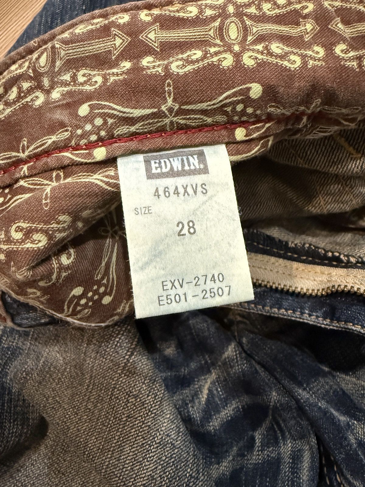If Six Was Nine Edwin Exclusive Vintage Cowboy Suede Pocket Size US 29 - 14 Thumbnail