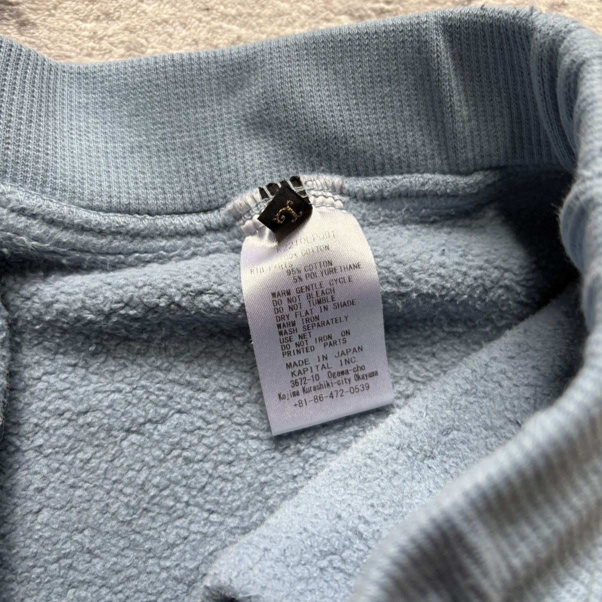 Kapital Kapital Kountry Laundry Flared Baby Blue Sweatpants | Size 3 Size US 32 / EU 48 - 10 Thumbnail