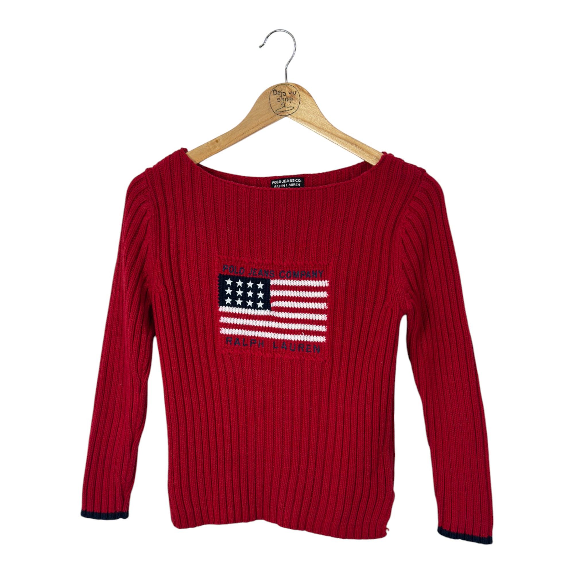 Polo Ralph Lauren American Flag Sweater Size XXS / US 00 / IT 34 - 1 Thumbnail