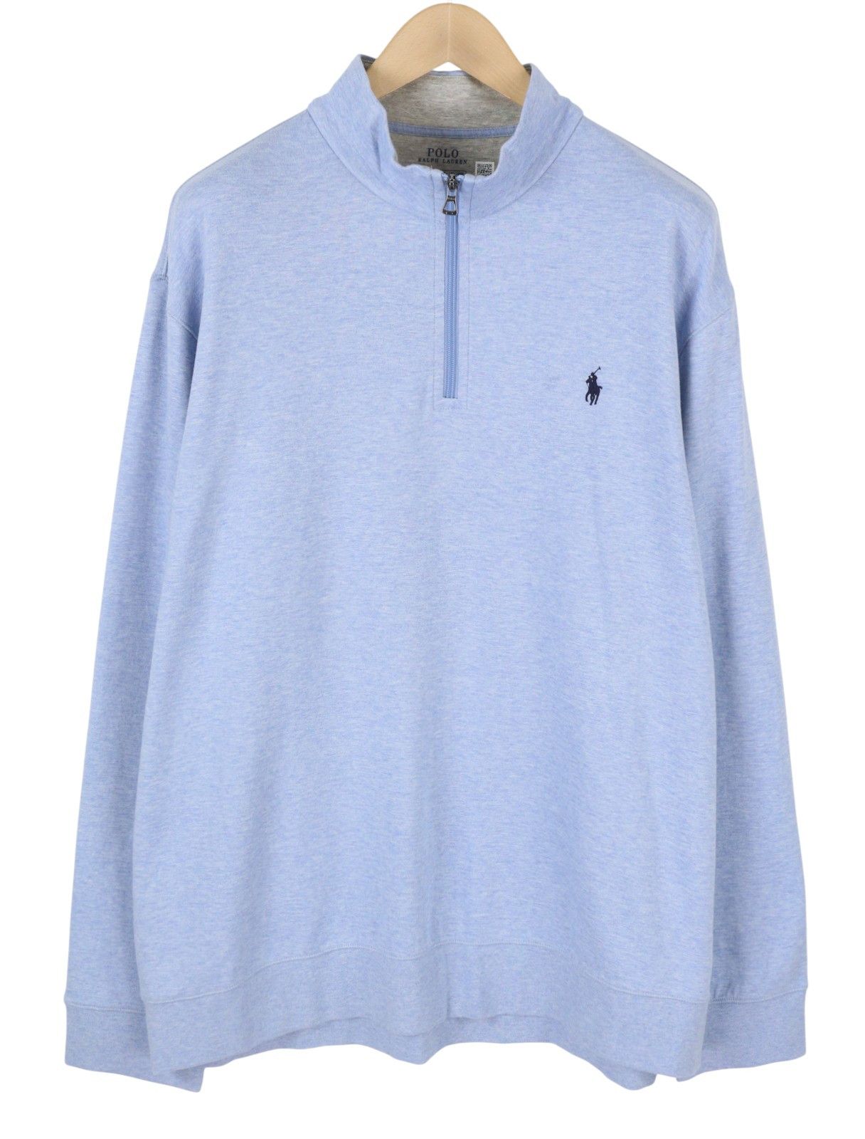Ralph Lauren BLUE 2XL Half Zip Logo Pullover Sweatshirt 86954 Size US XXL / EU 58 / 5 - 2 Thumbnail