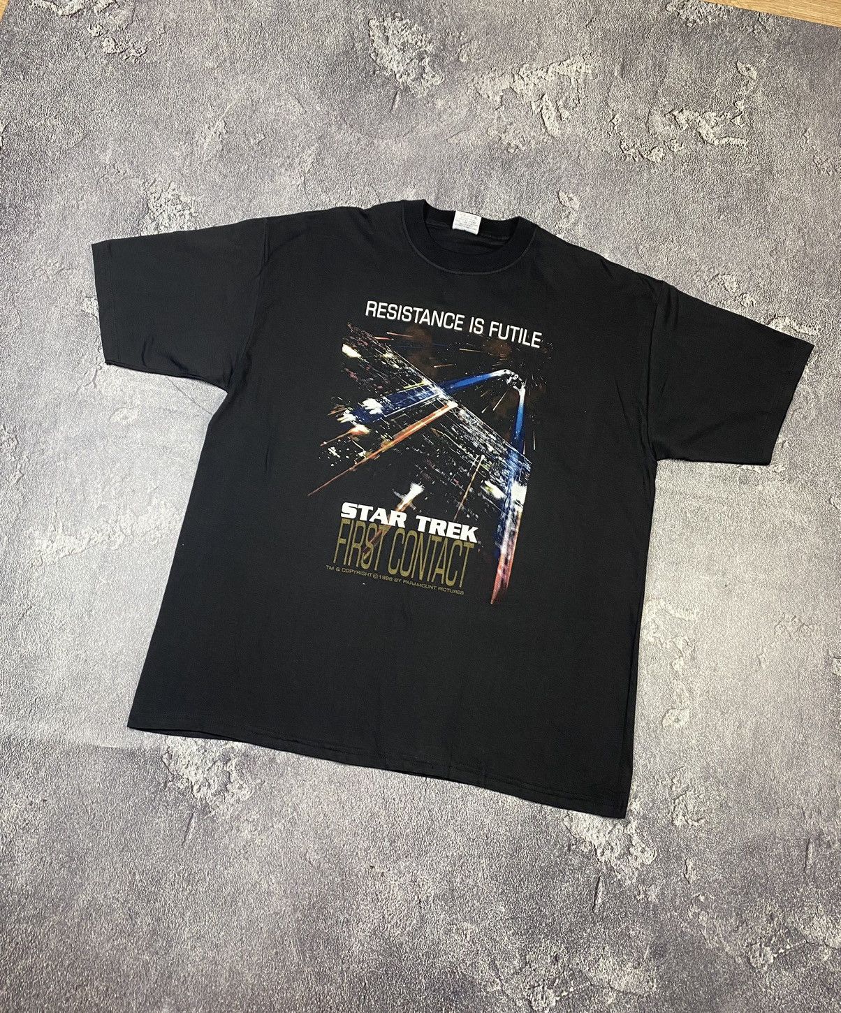 Star Wars × Vintage Vintage 90s Star Trek First Contact Movie T-shirt Size XL Size US XL / EU 56 / 4 - 2 Thumbnail