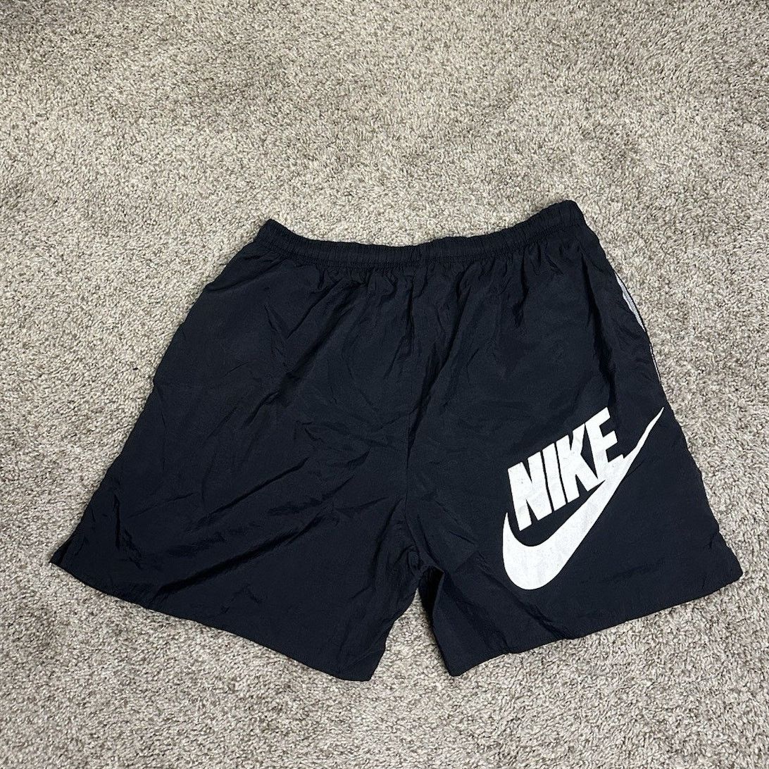 Nike × Vintage Vintage 90s Nike Swoosh Nylon Swim Shorts Men's Large Size US 32 / EU 48 - 1 Thumbnail