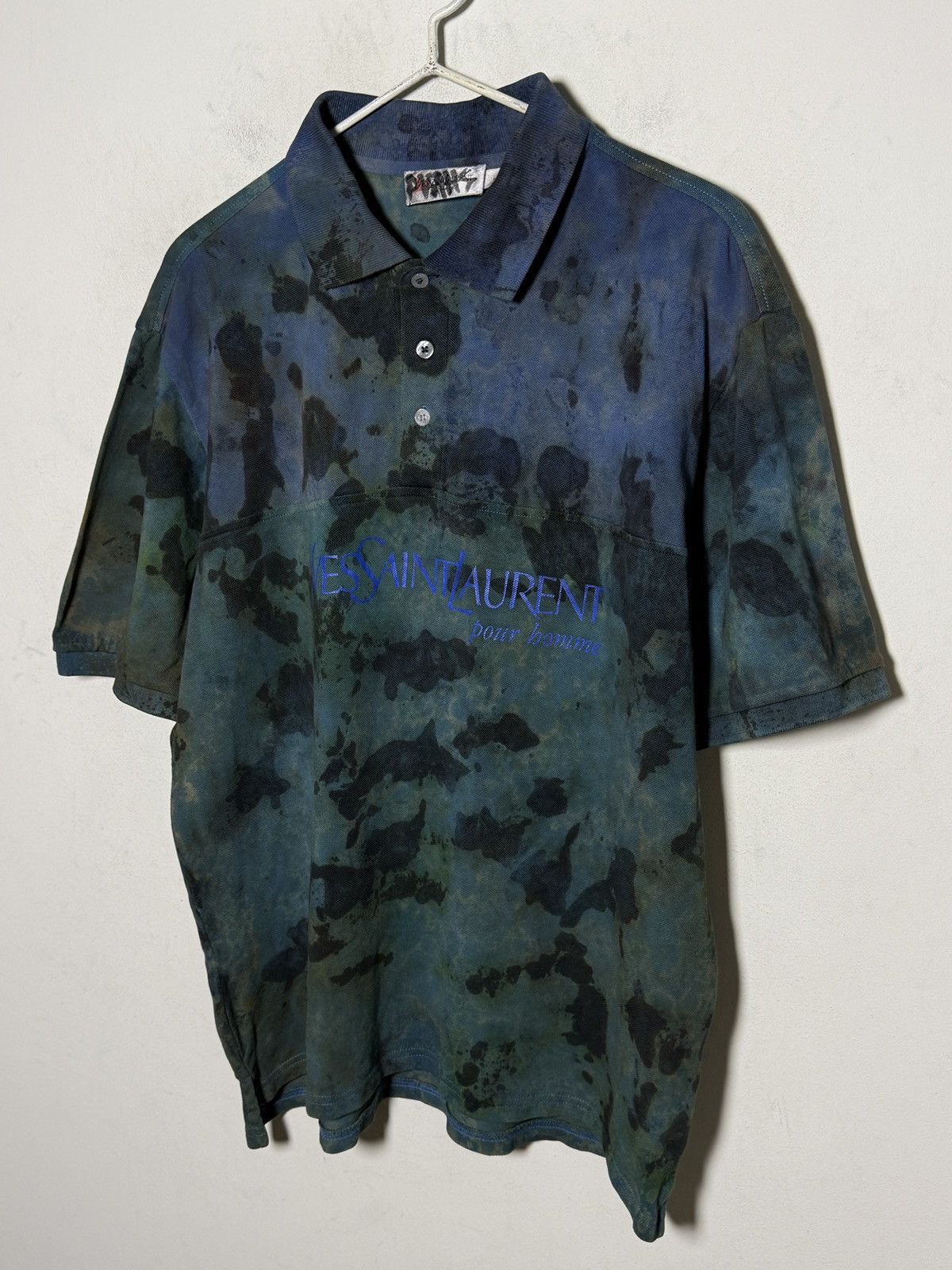 Yves Saint Laurent Vintage Yves Saint Laurent punk grunge painters polo Size US L / EU 52-54 / 3 - 2 Thumbnail