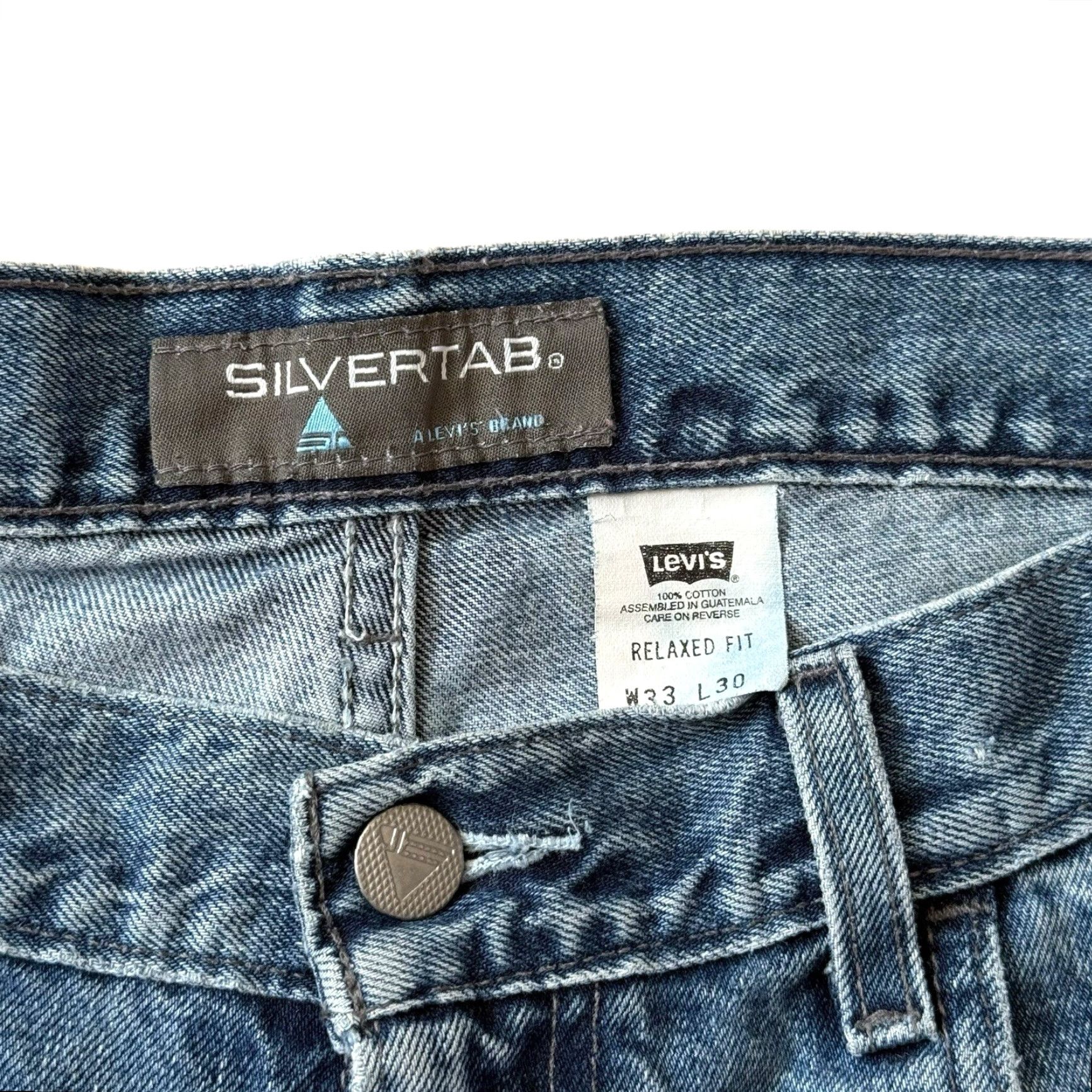 Vintage VINTAGE Rare Levis Silver Tab Straight Leg Jeans Men 33 x 30 Denim 5-Pocket Zipper Zip Silver Tab Levis Mens Jeans Size US 33 - 6 Thumbnail