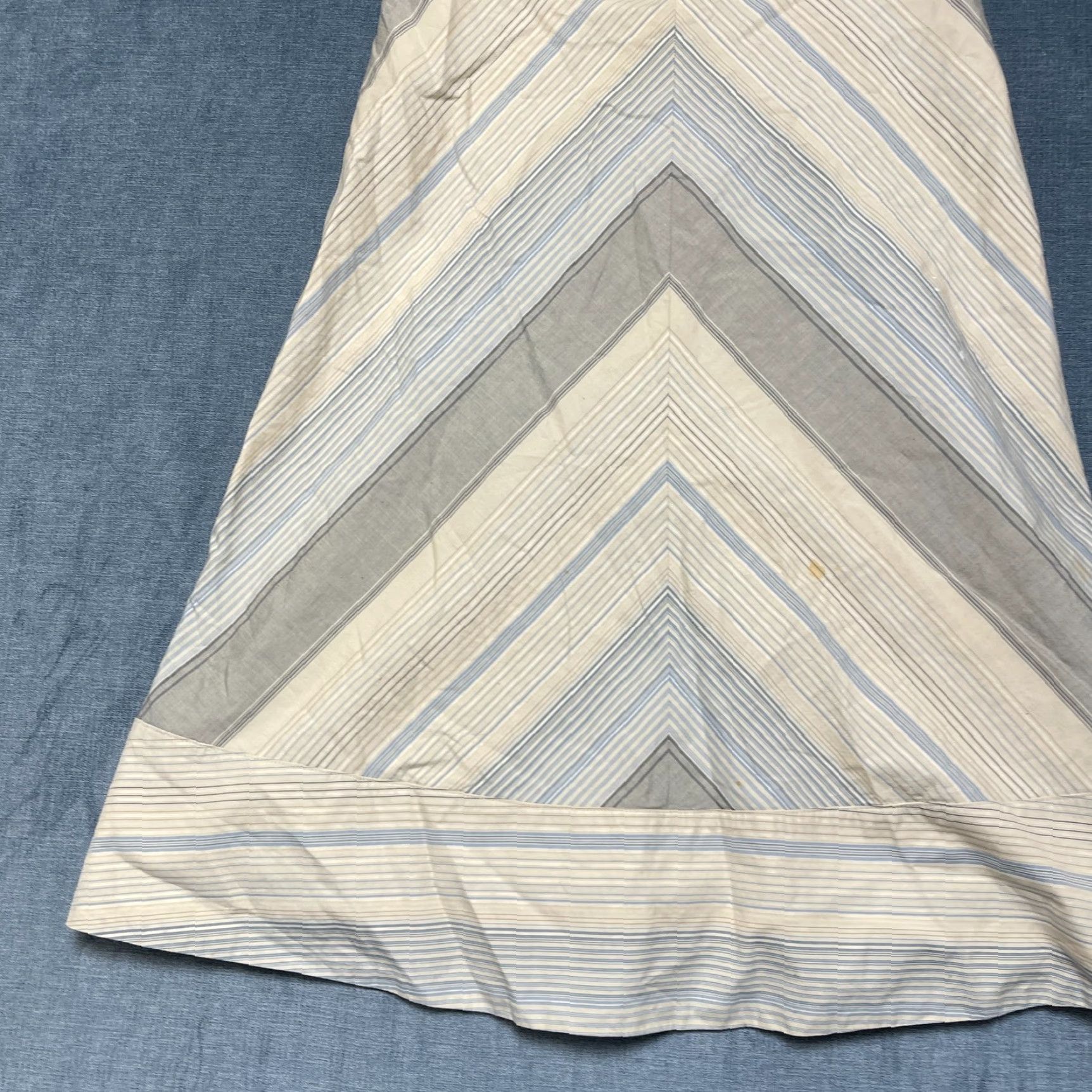 Gap Gap Midi A-Line Dress Womens 6 Beige Striped Cotton Summer Sleeveless Back Zip Dress Size M / US 6-8 / IT 42-44 - 3 Thumbnail