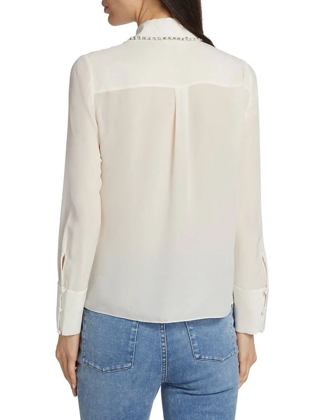 Alice + Olivia alice + olivia beaded silk blouse size M Size M / US 6-8 / IT 42-44 - 5 Thumbnail