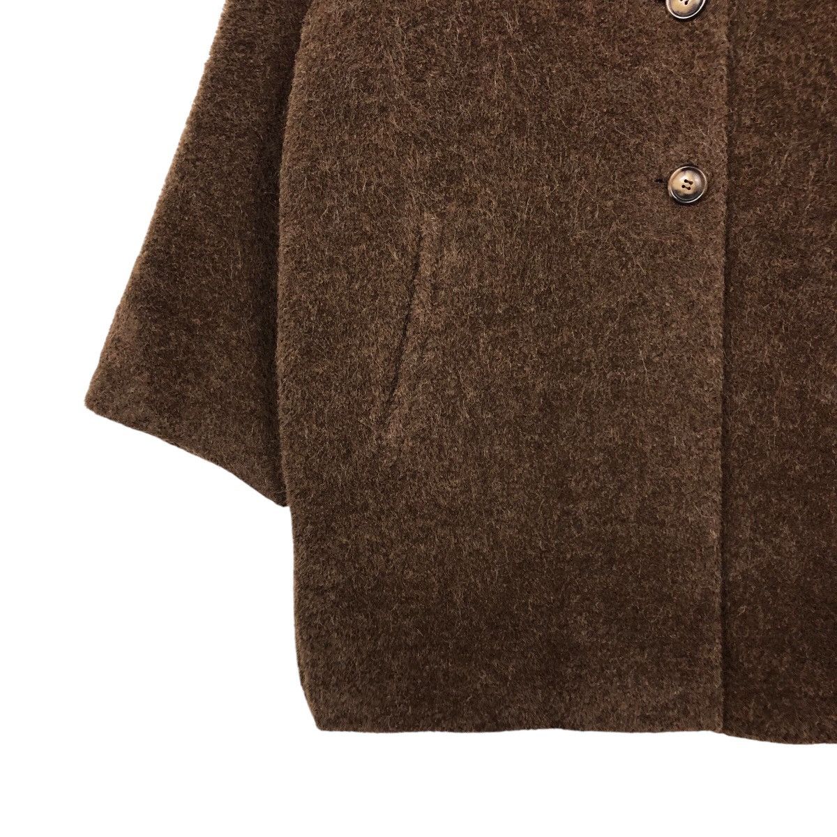 Vintage 📌Vintage Long Jacket Mohair Wool Fur Max Mara Double Breast Size US M / EU 48-50 / 2 - 5 Thumbnail